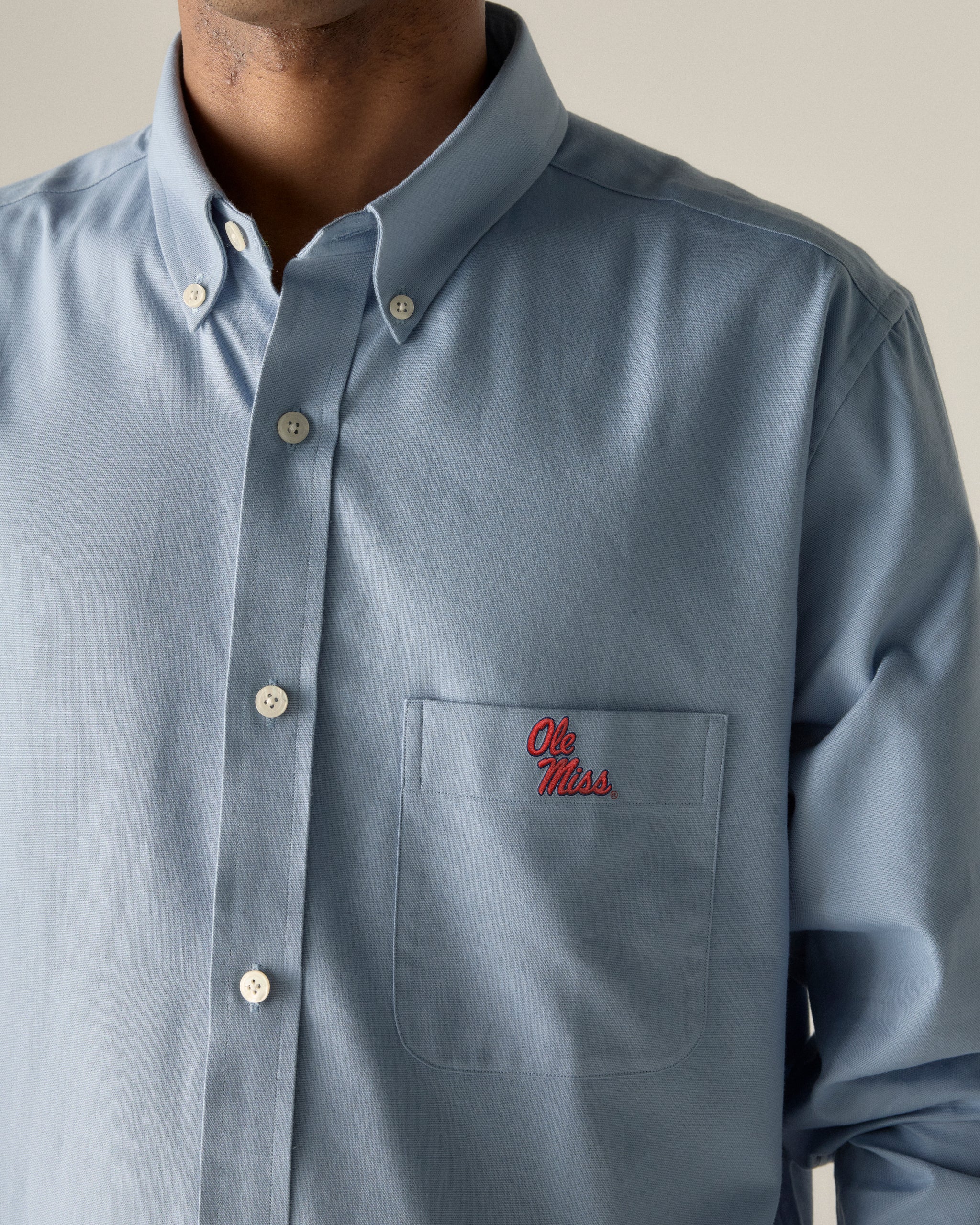 Ole Miss Men's Cotton Oxford
