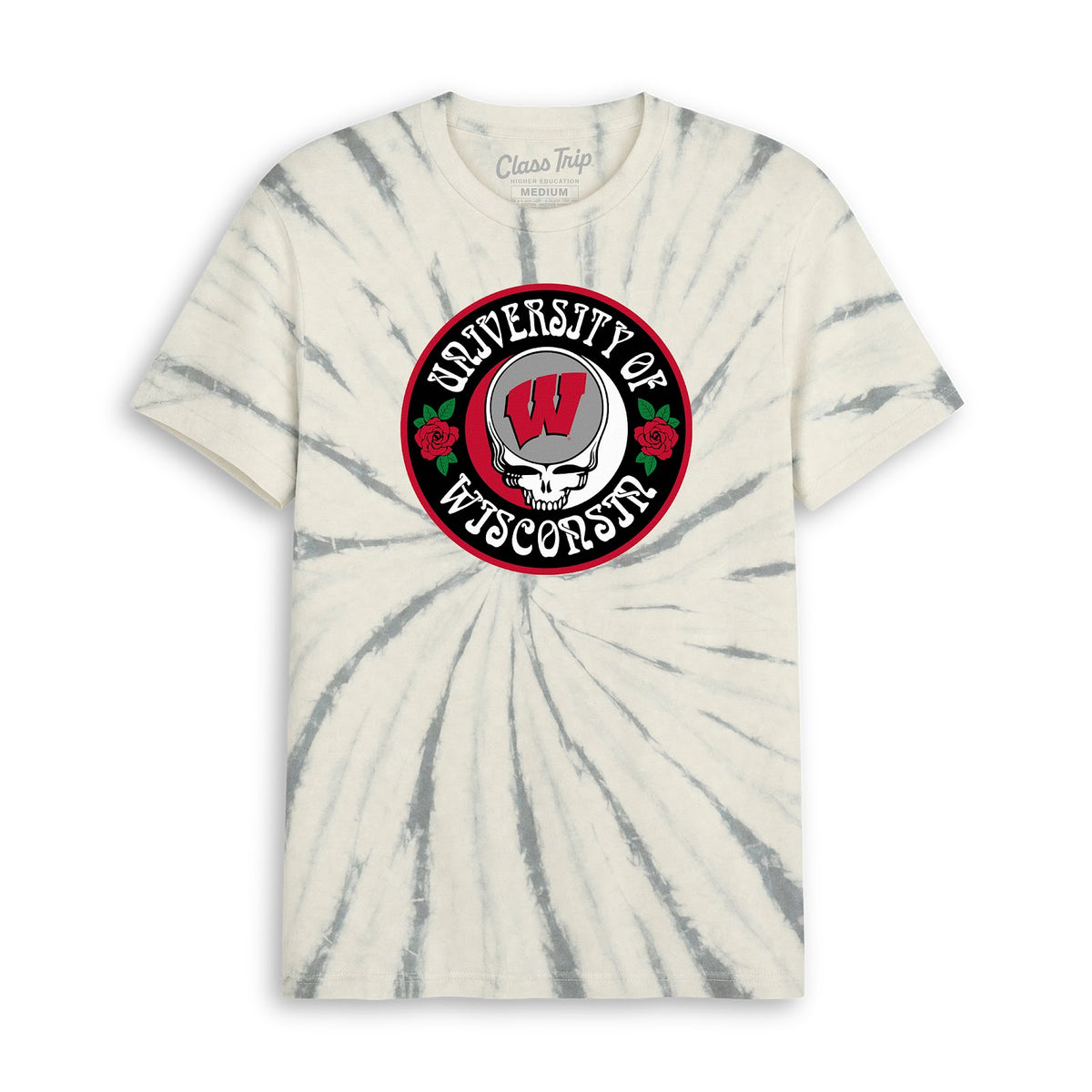 Wisconsin x Grateful Dead Run For The Roses Tie Dye Tee