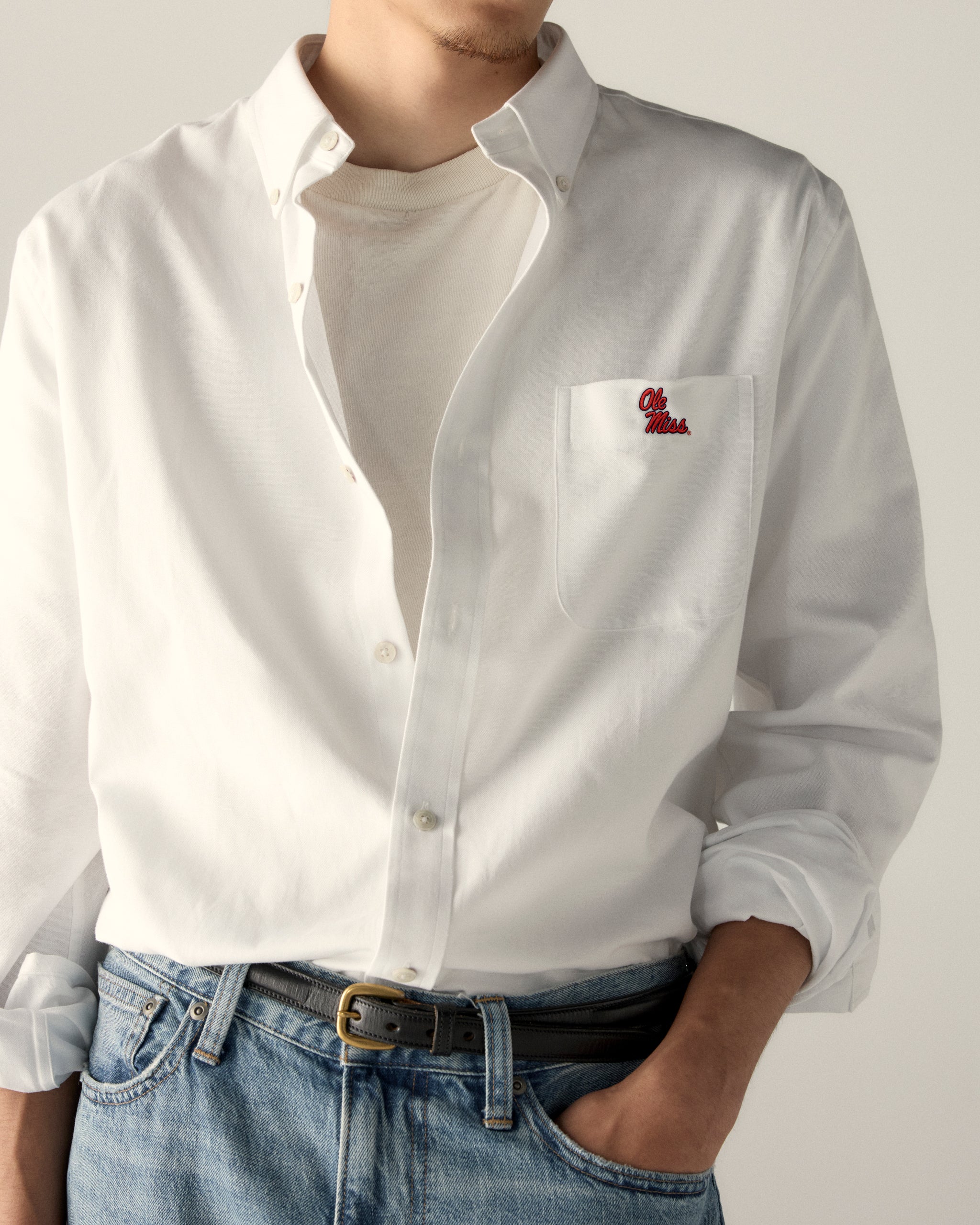 Ole Miss Men's Cotton Oxford