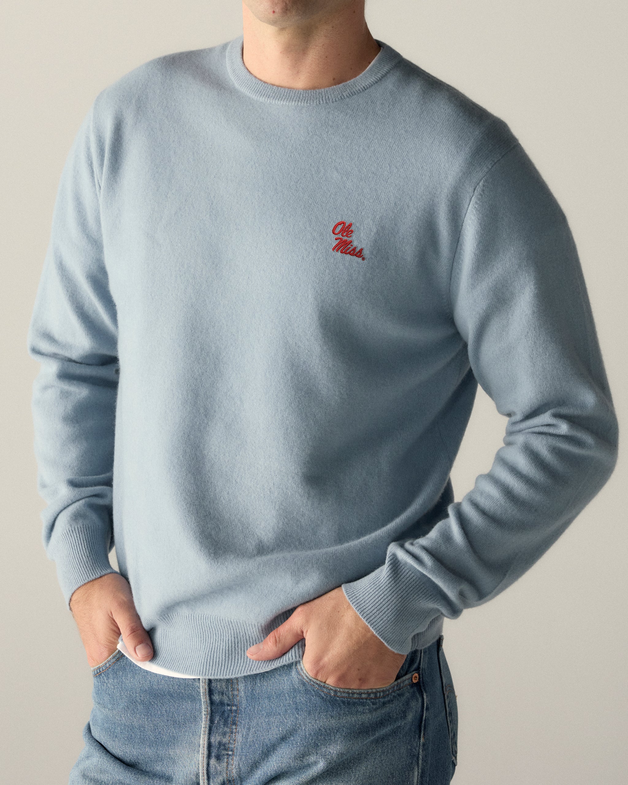Ole Miss Men’s Merino Crewneck Sweater