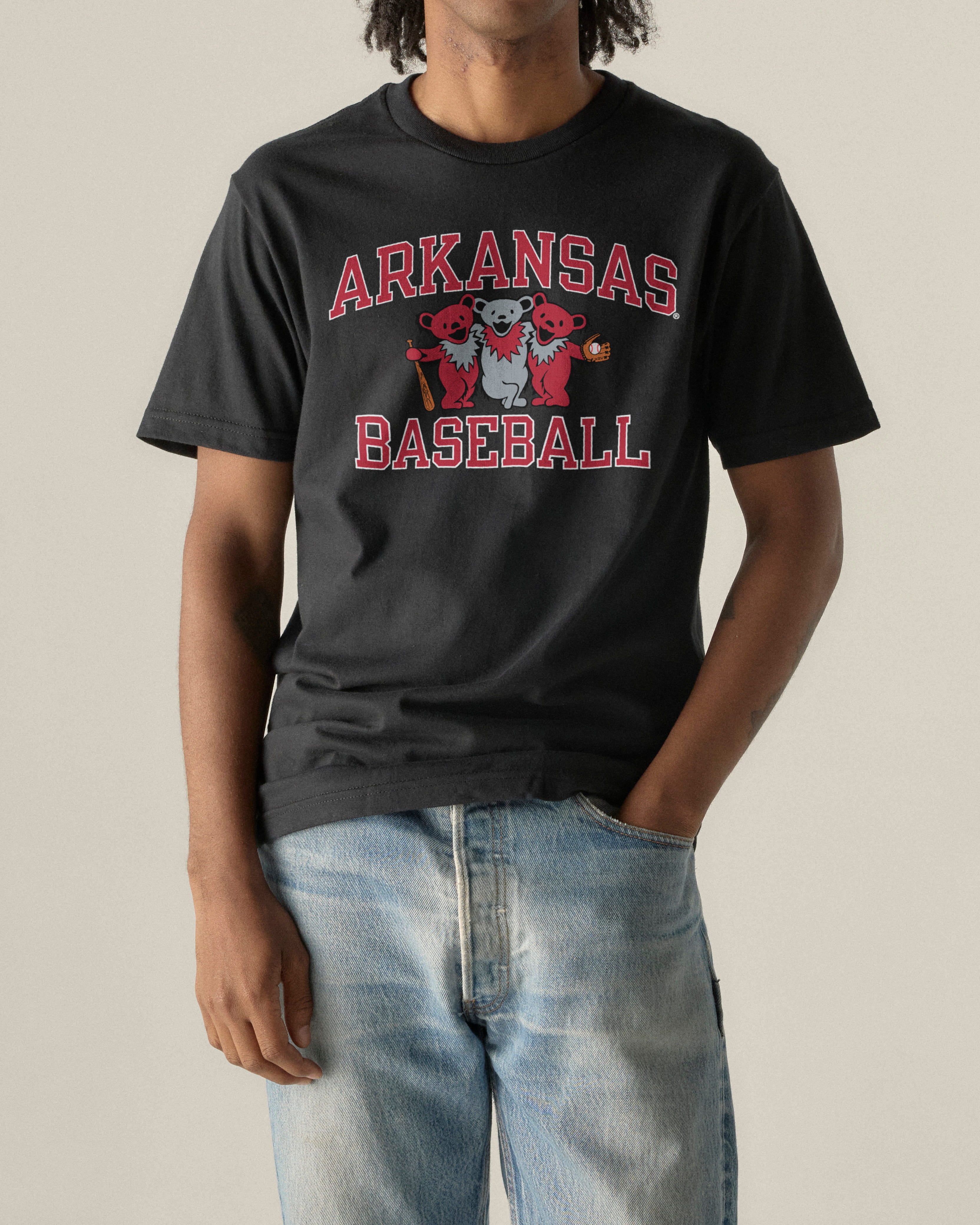 Arkansas x Grateful Dead Baseball Bear Friends Tee