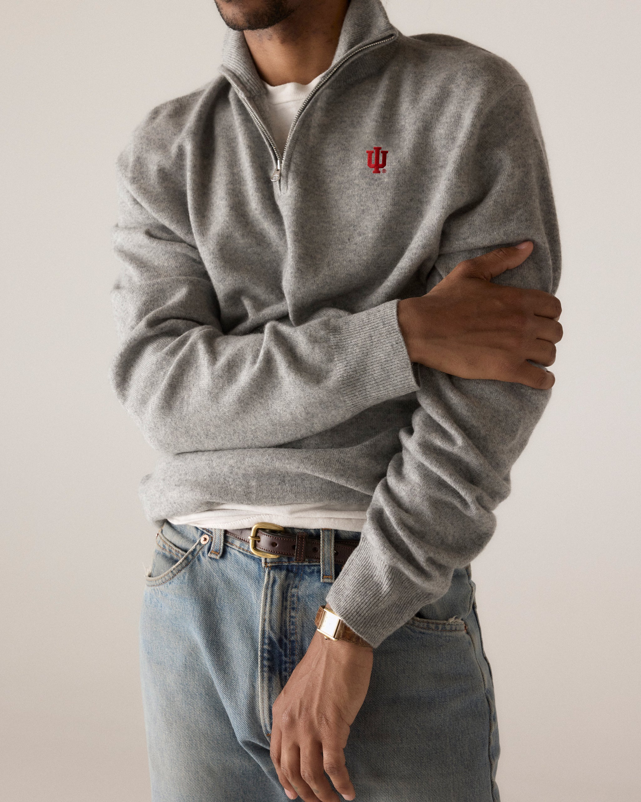 Indiana Men's Cashmere 1/4 Zip