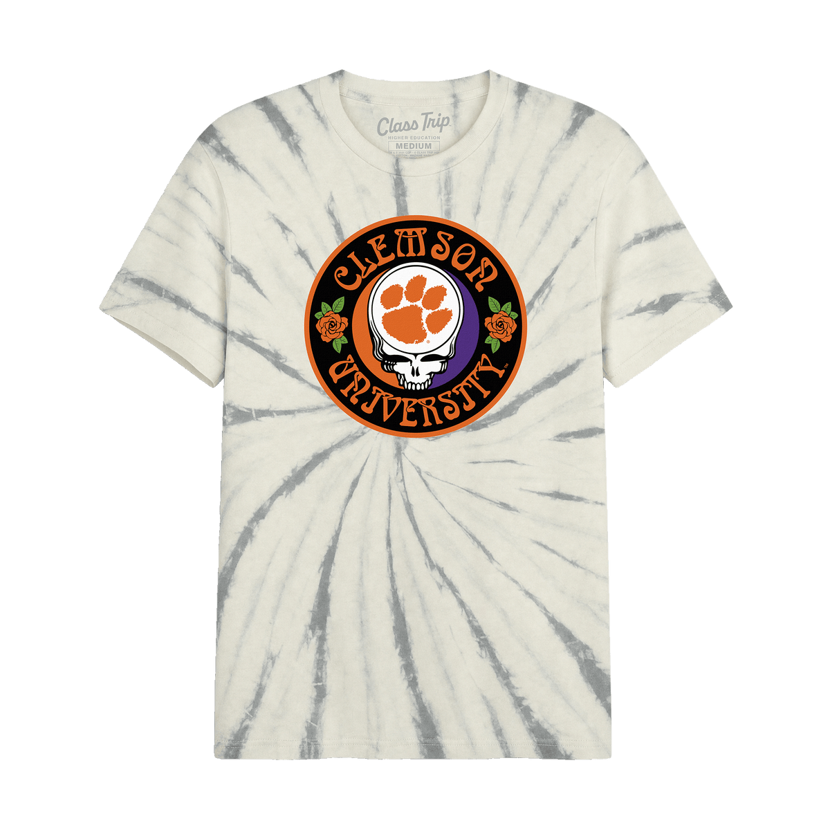 Clemson x Grateful Dead Run For The Roses Tie Dye Tee