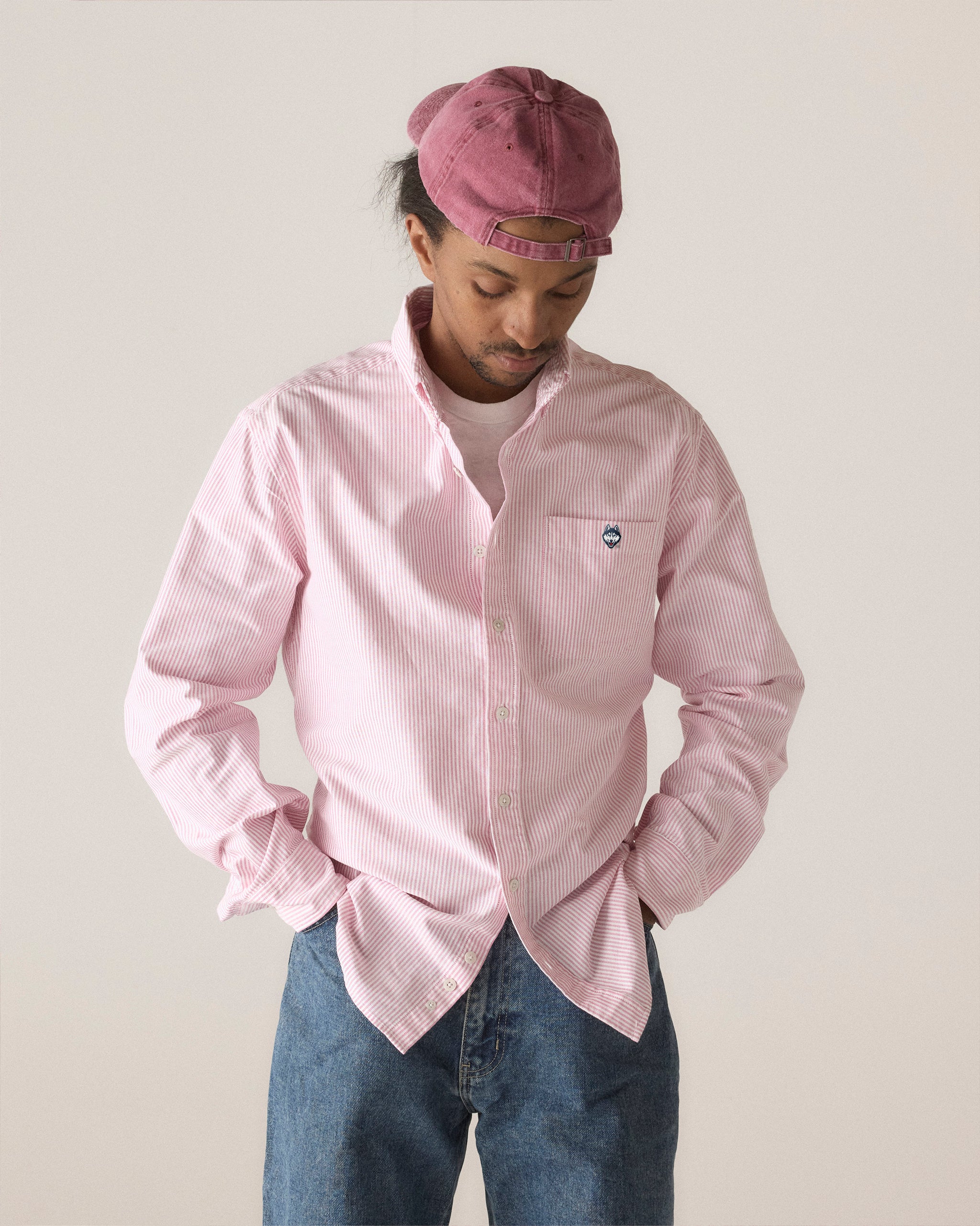 UCONN Men's Cotton Oxford