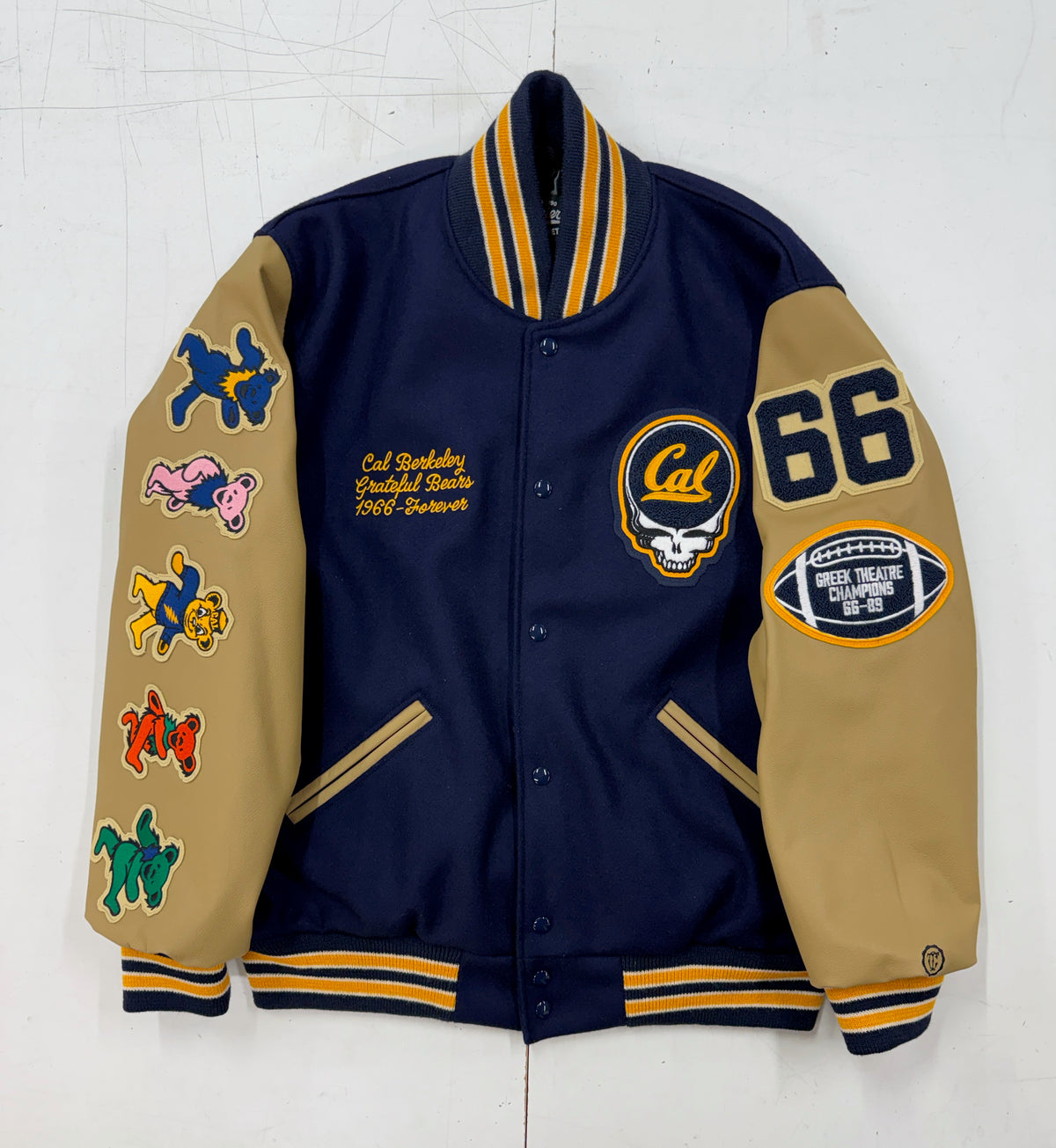 Cal Berkeley x Class Trip Grateful Bears Varsity Jacket