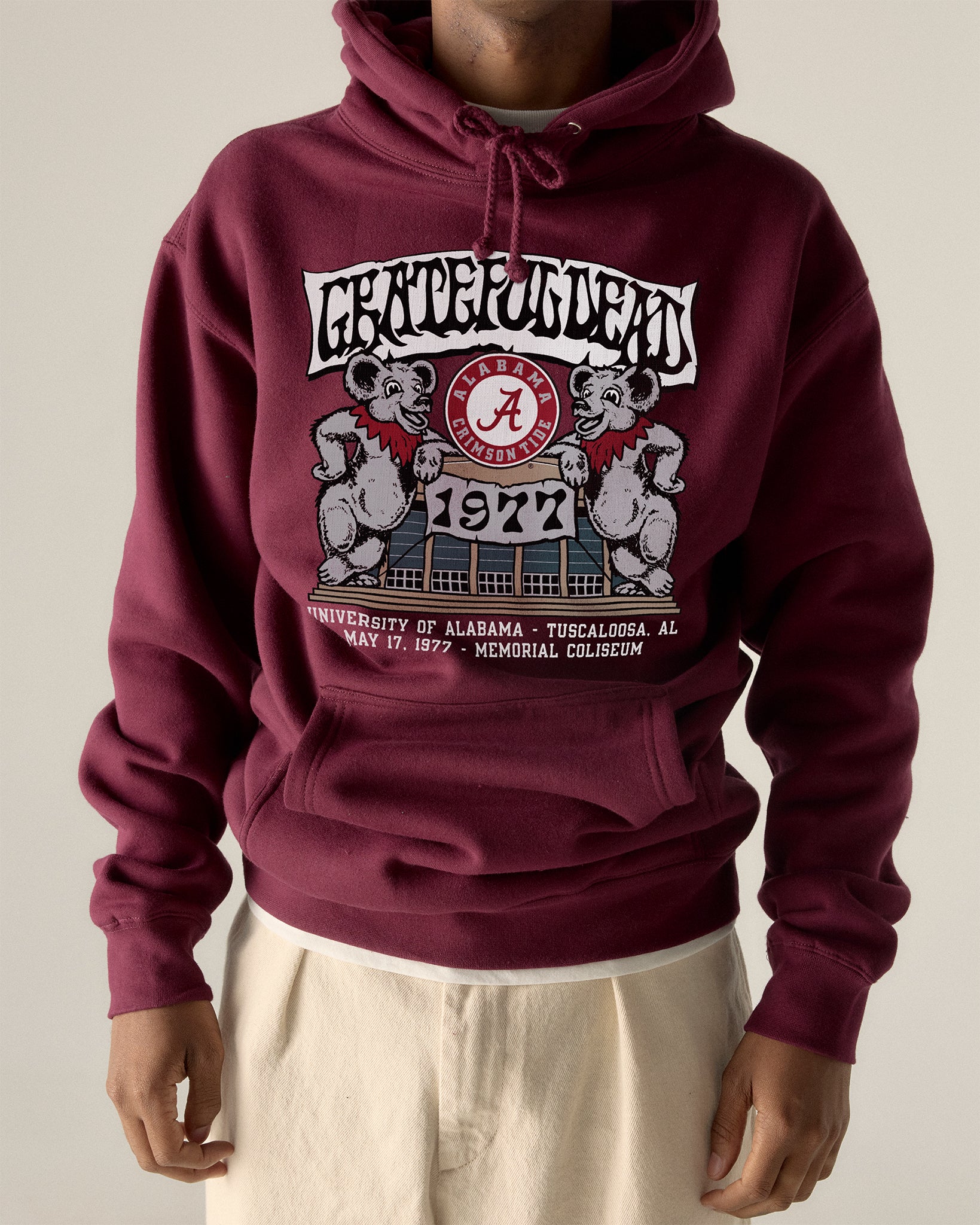 Grateful Dead x Alabama '77 Memorial Coliseum Bear Hoodie