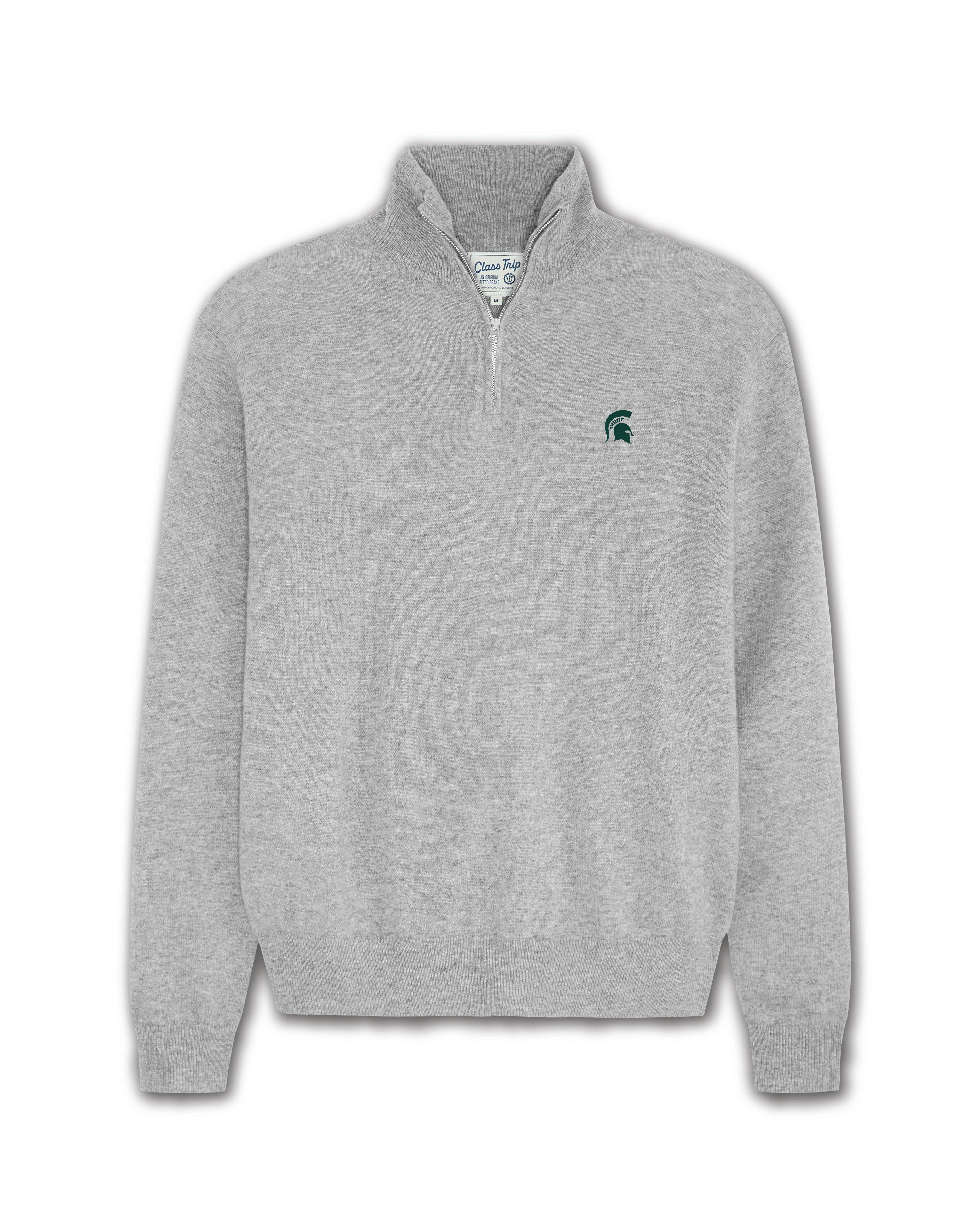 Michigan State Men’s Cashmere ¼ Zip Sweater