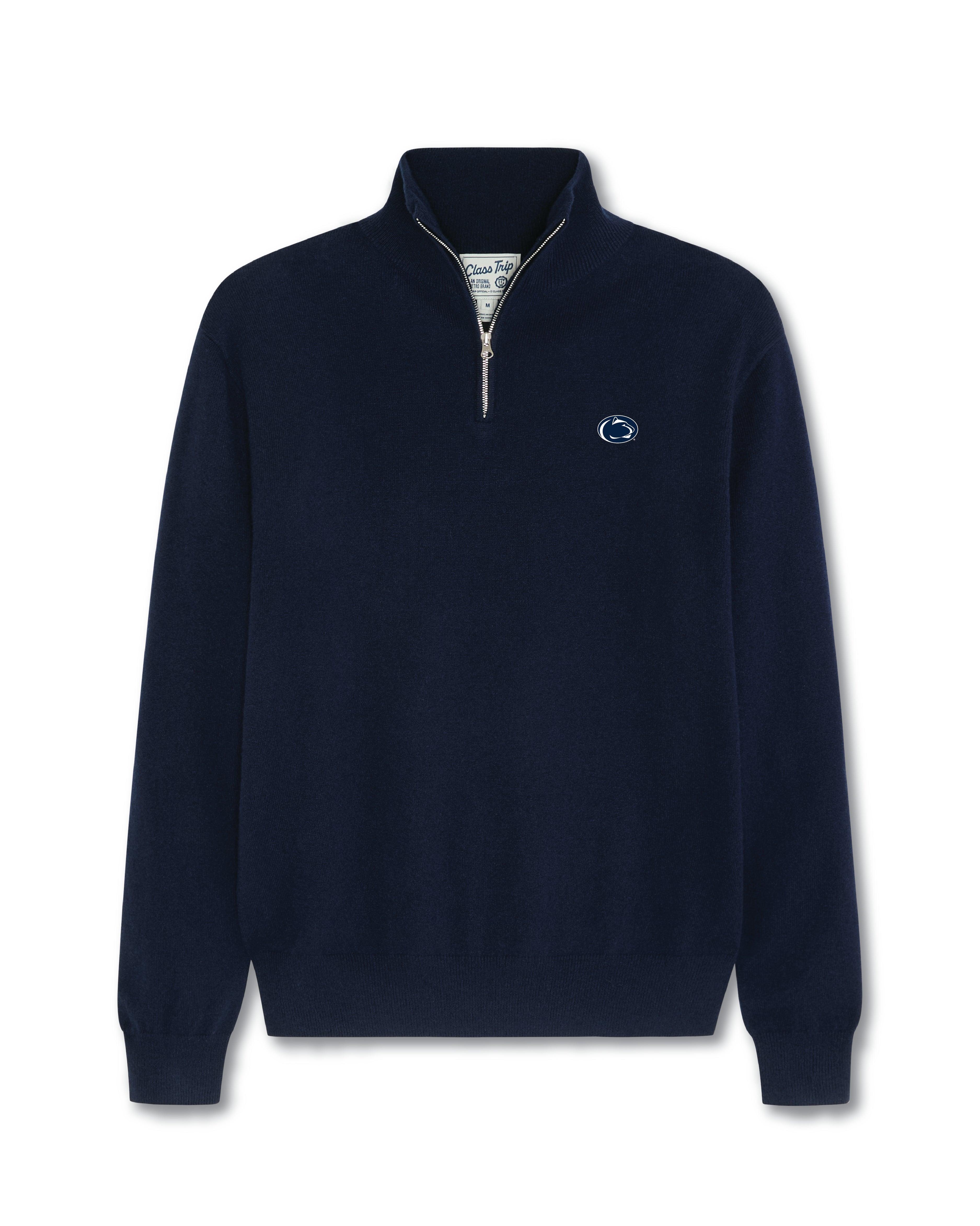Penn State Men’s Cashmere ¼ Zip Sweater