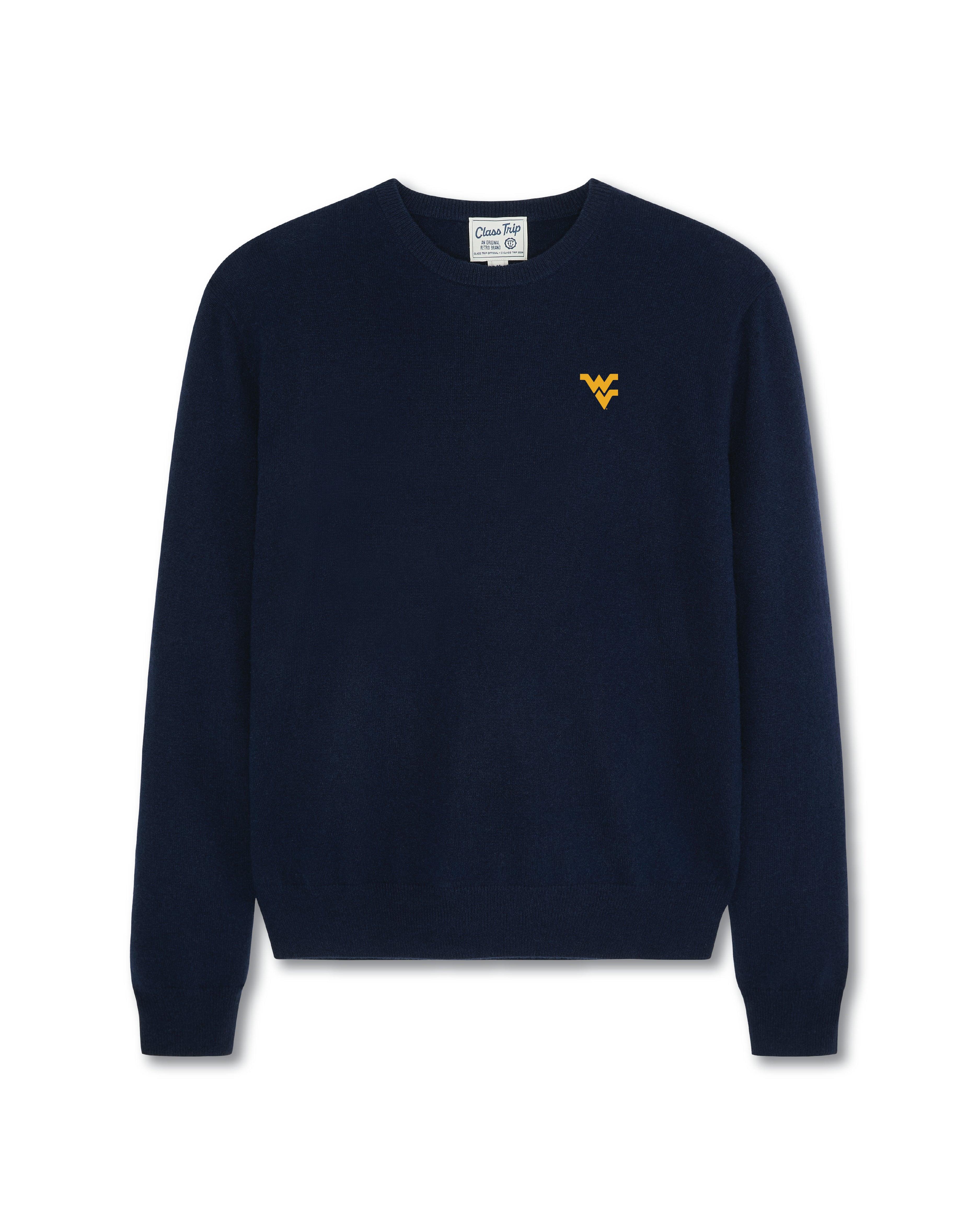 West Virginia Men’s Cashmere Crewneck Sweater