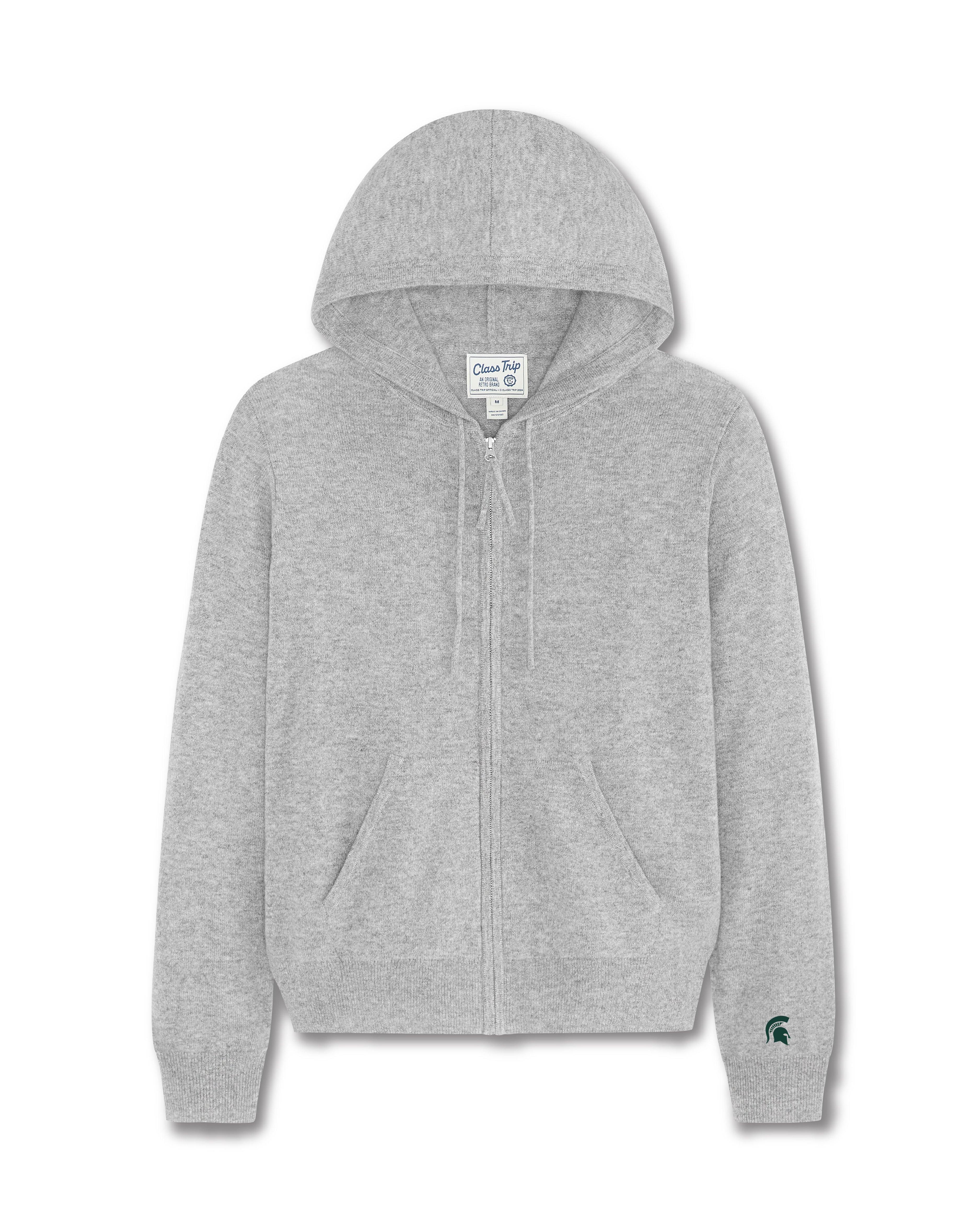 Michigan State Women’s Cashmere Full Zip Hoodie Sweater