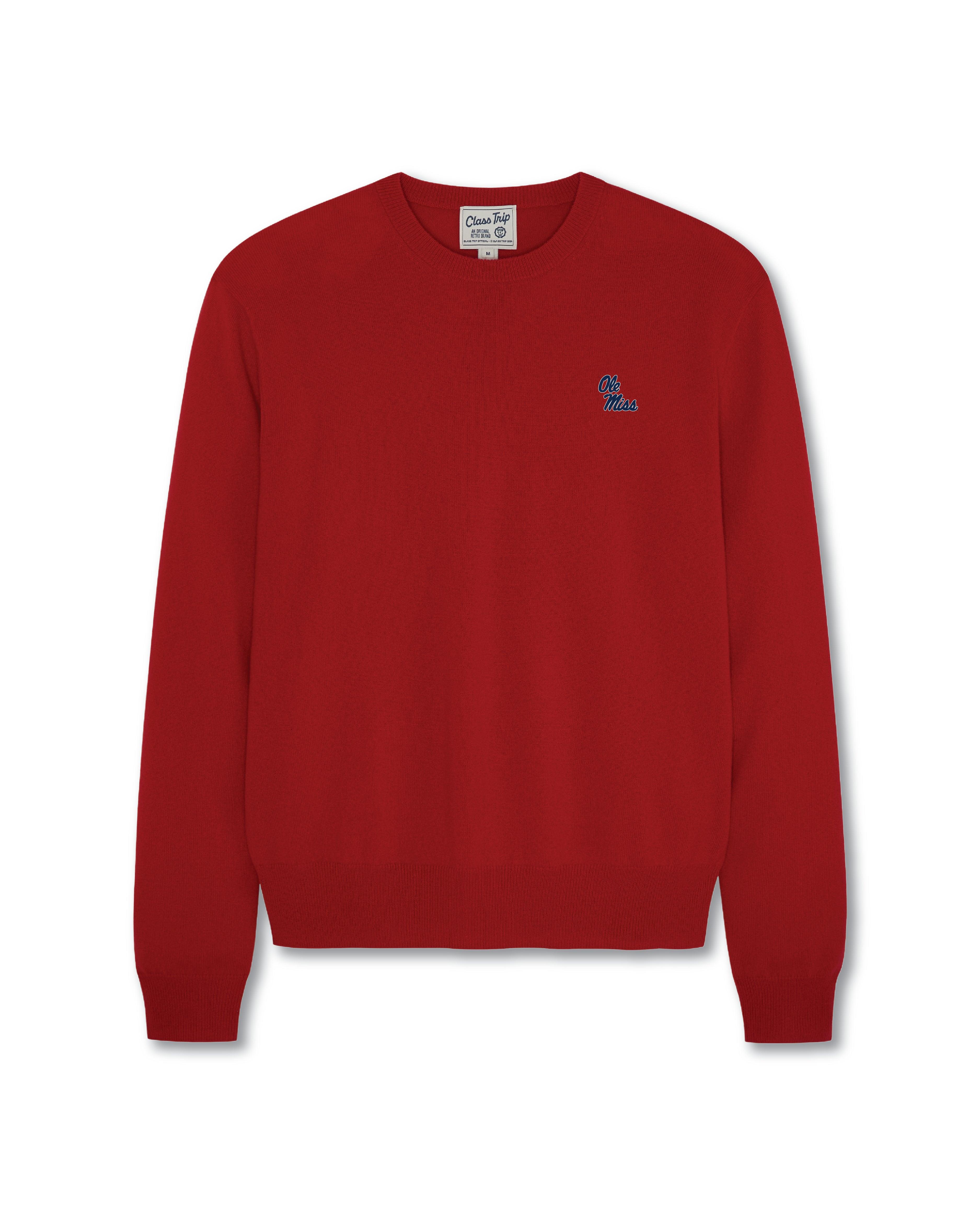 Ole Miss Men’s Cashmere Crewneck Sweater