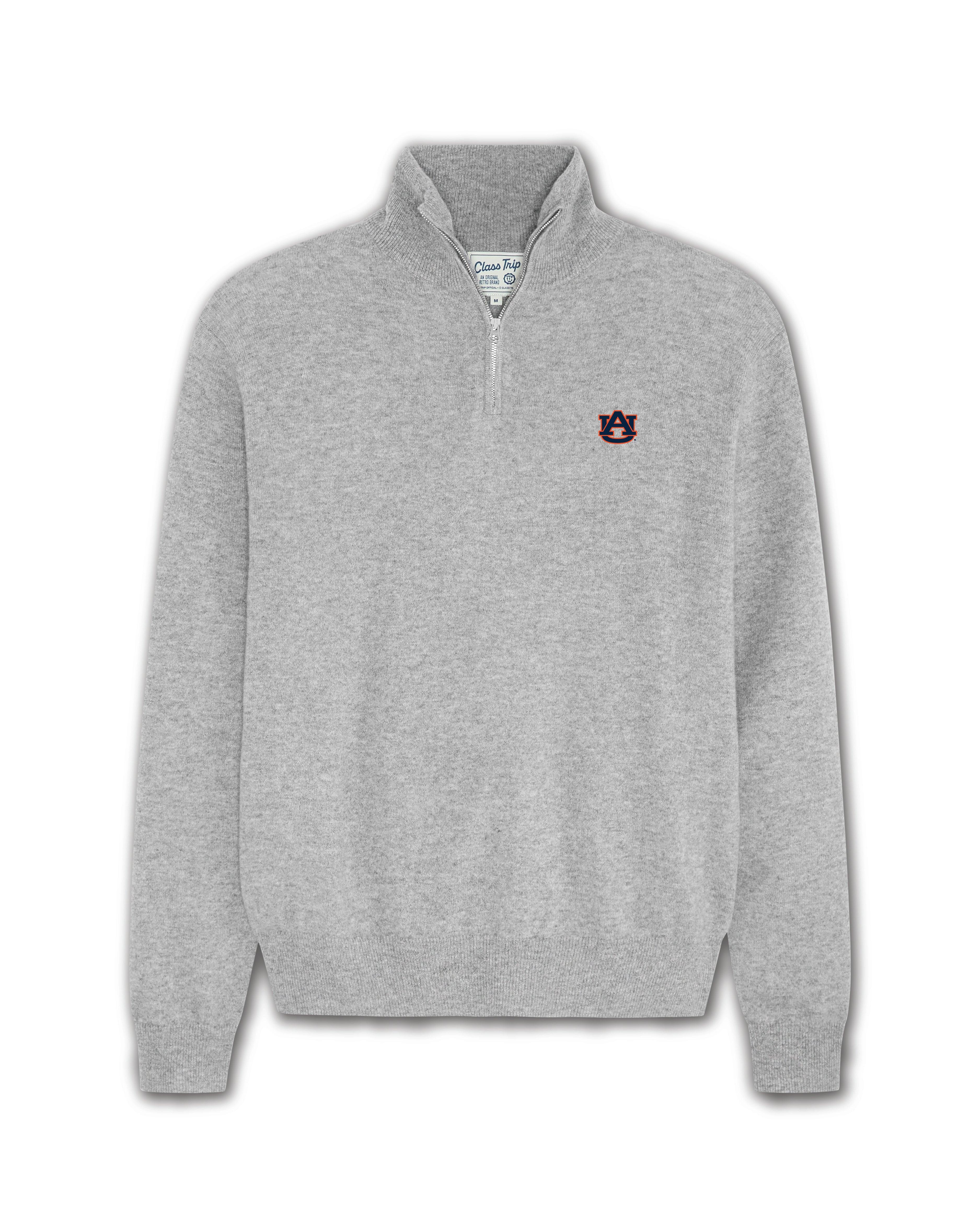 Auburn Men’s Cashmere ¼ Zip Sweater