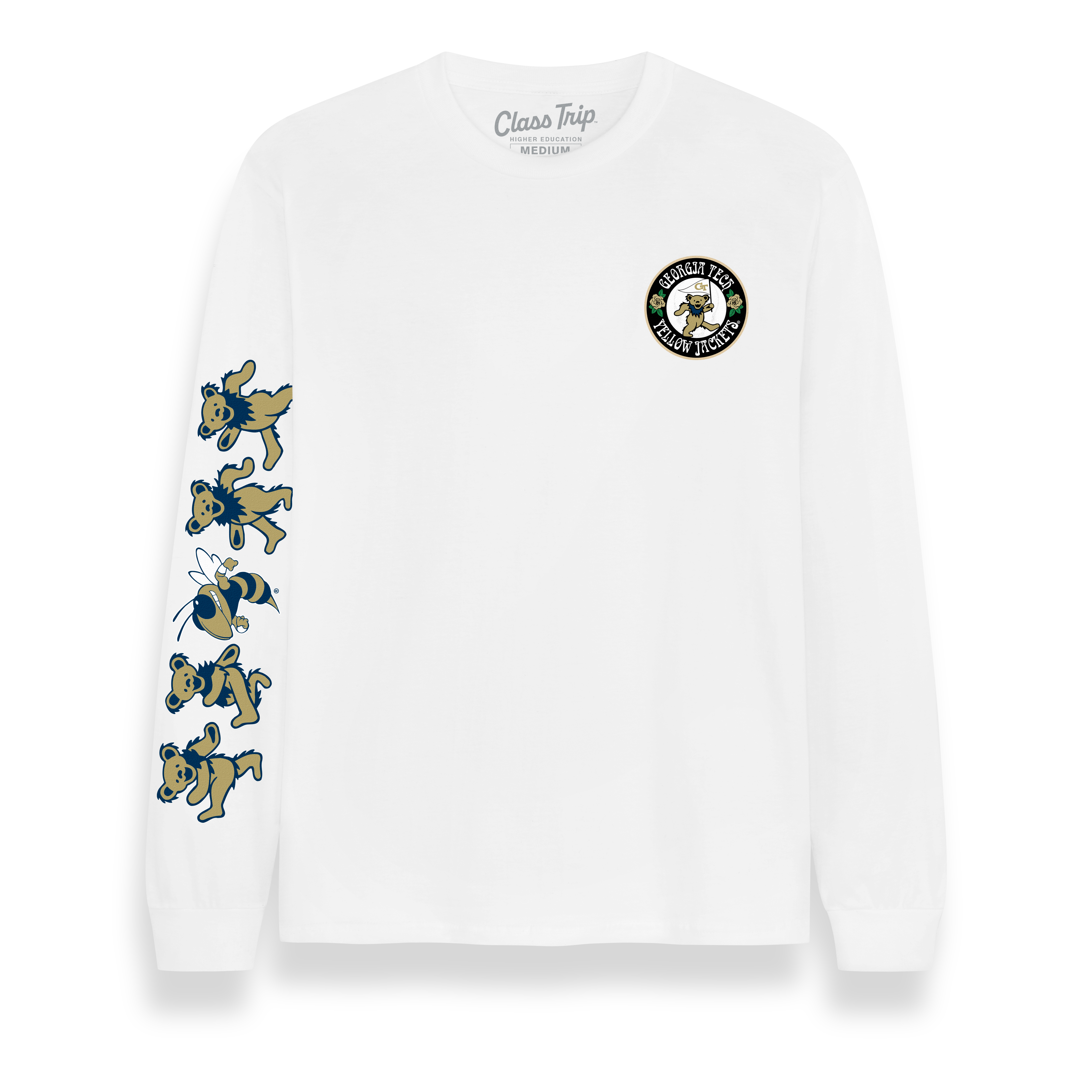 Georgia Tech x Grateful Dead Mascot Bears Long Sleeve Tee