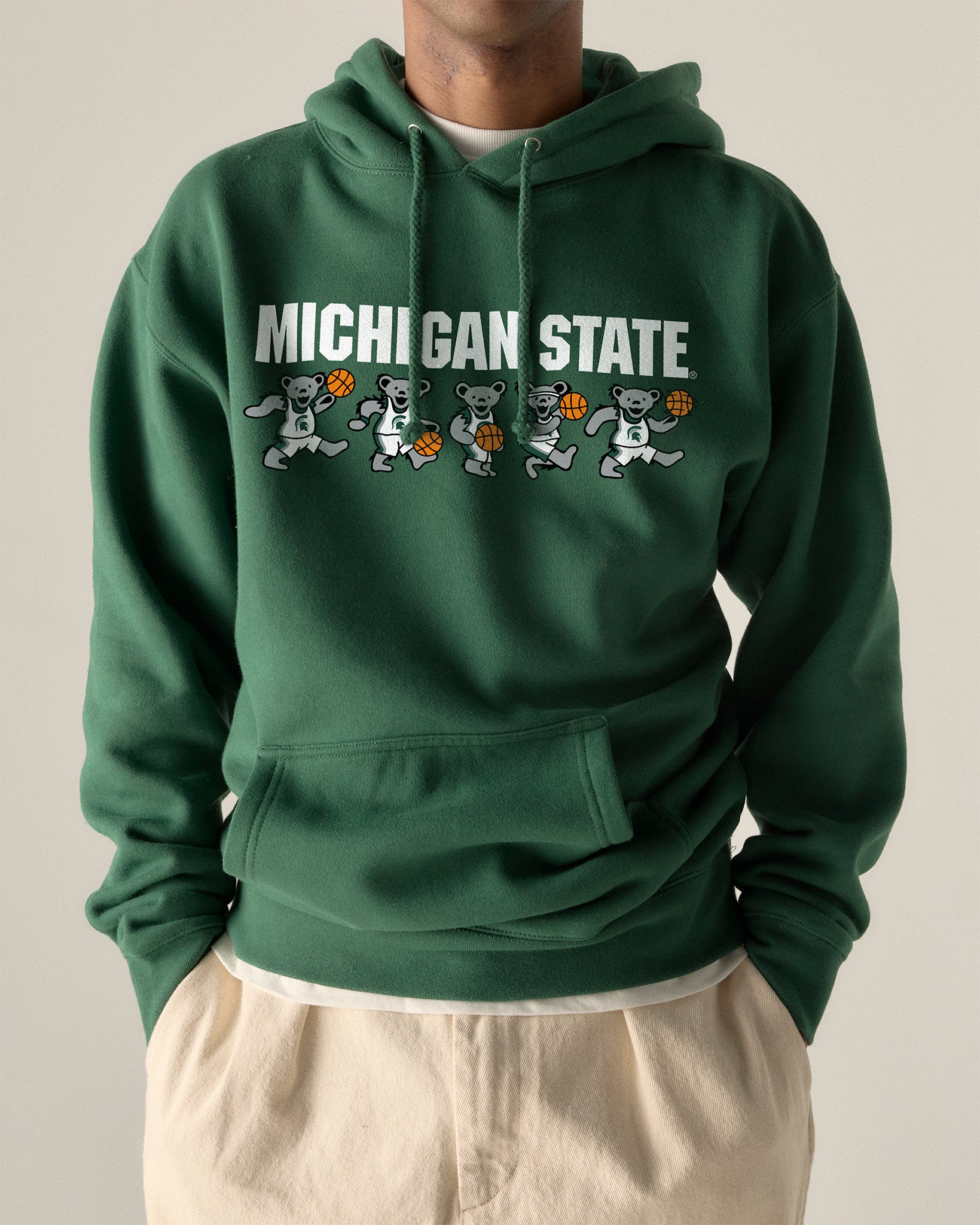 Michigan State x Grateful Dead Basketball Bears Hoodie