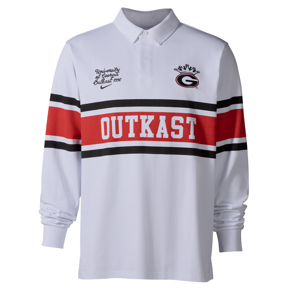 Nike x Class Trip x UGA x Outkast Rugby Polo in White. Class Trip | Higher Education