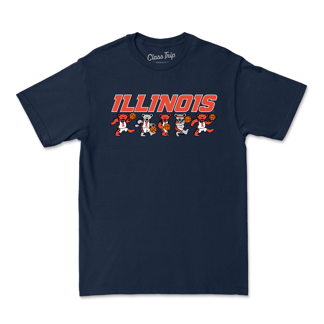 Illinois x Grateful Dead Basketball Bears Tee