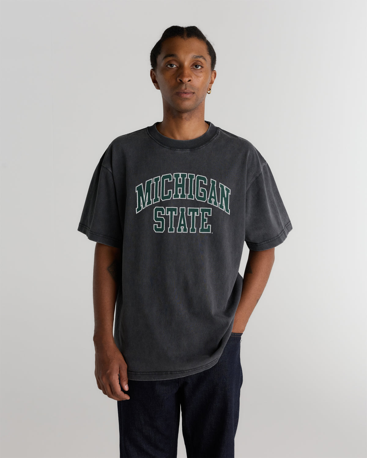 Michigan State Heavyweight Washed Campus Tee
