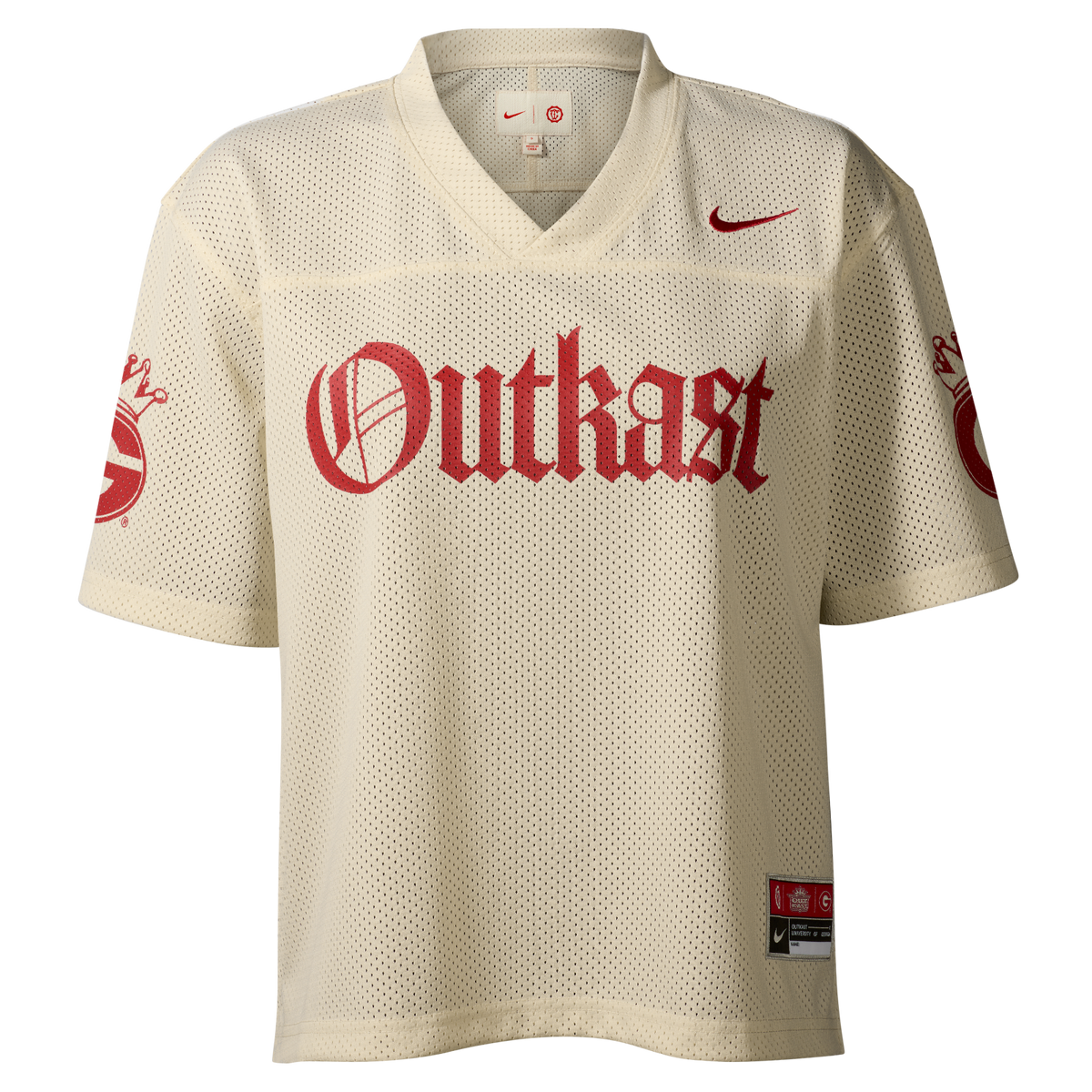Nike x Class Trip x UGA x Outkast Women's Cropped Football Jersey in Off White. Class Trip | Higher Education