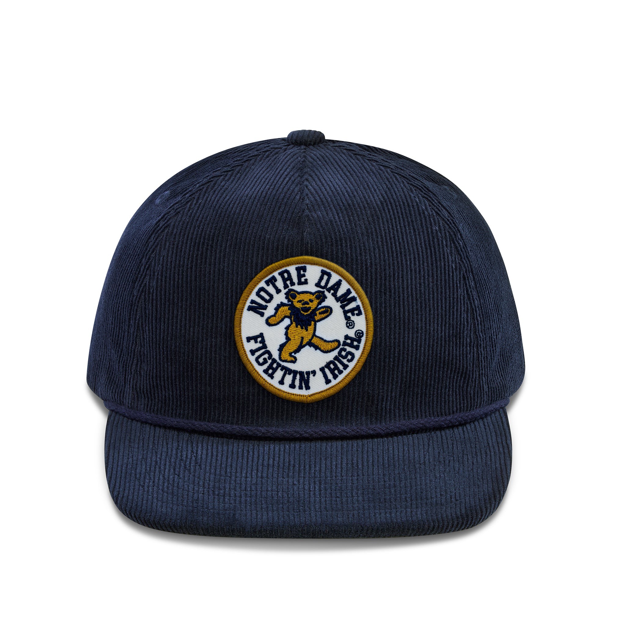 Notre Dame x Grateful Dead Bear Patch Cord Hat – Class Trip