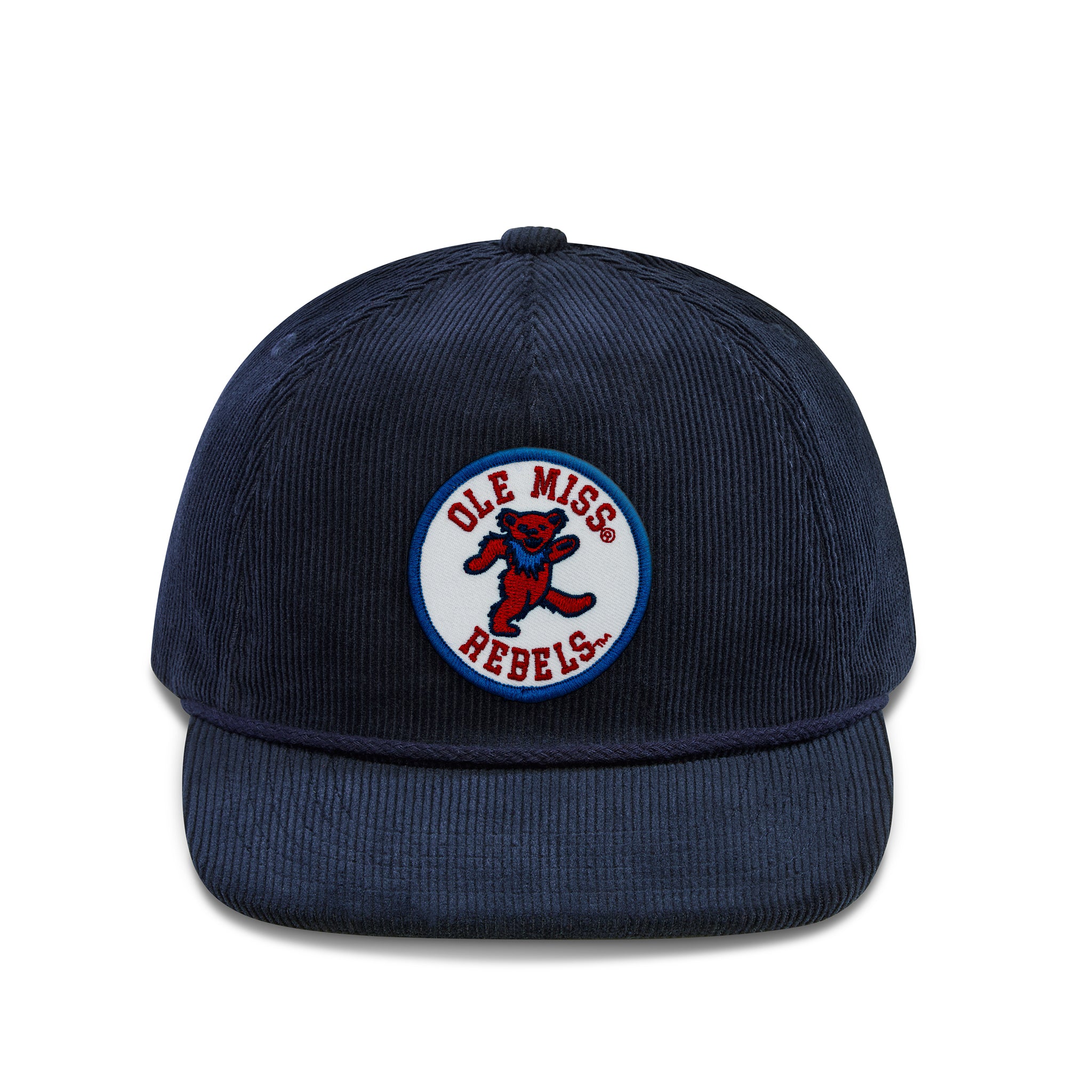 Ole Miss x Grateful Dead Bear Patch Cord Hat