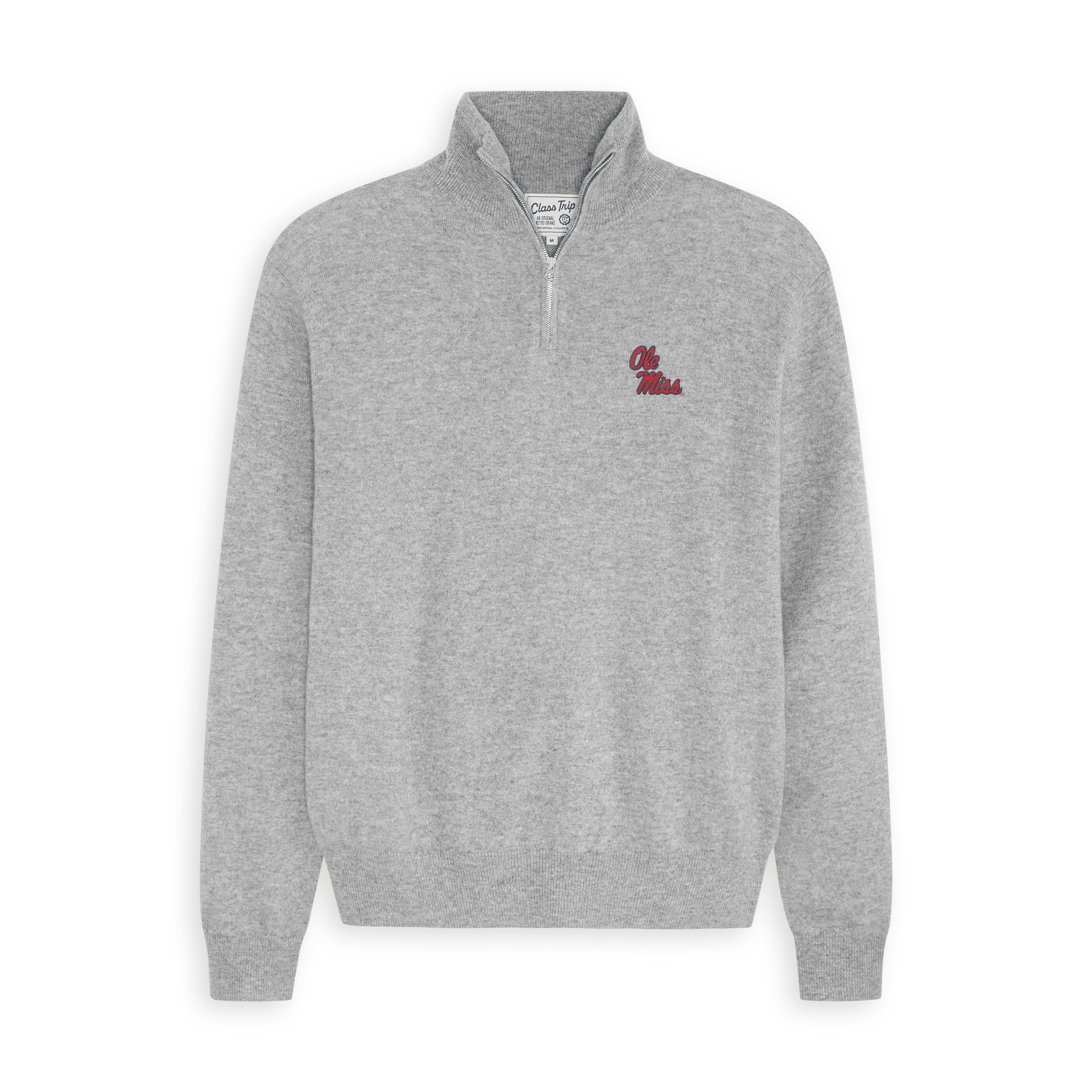 Ole Miss Men’s Cashmere ¼ Zip Sweater