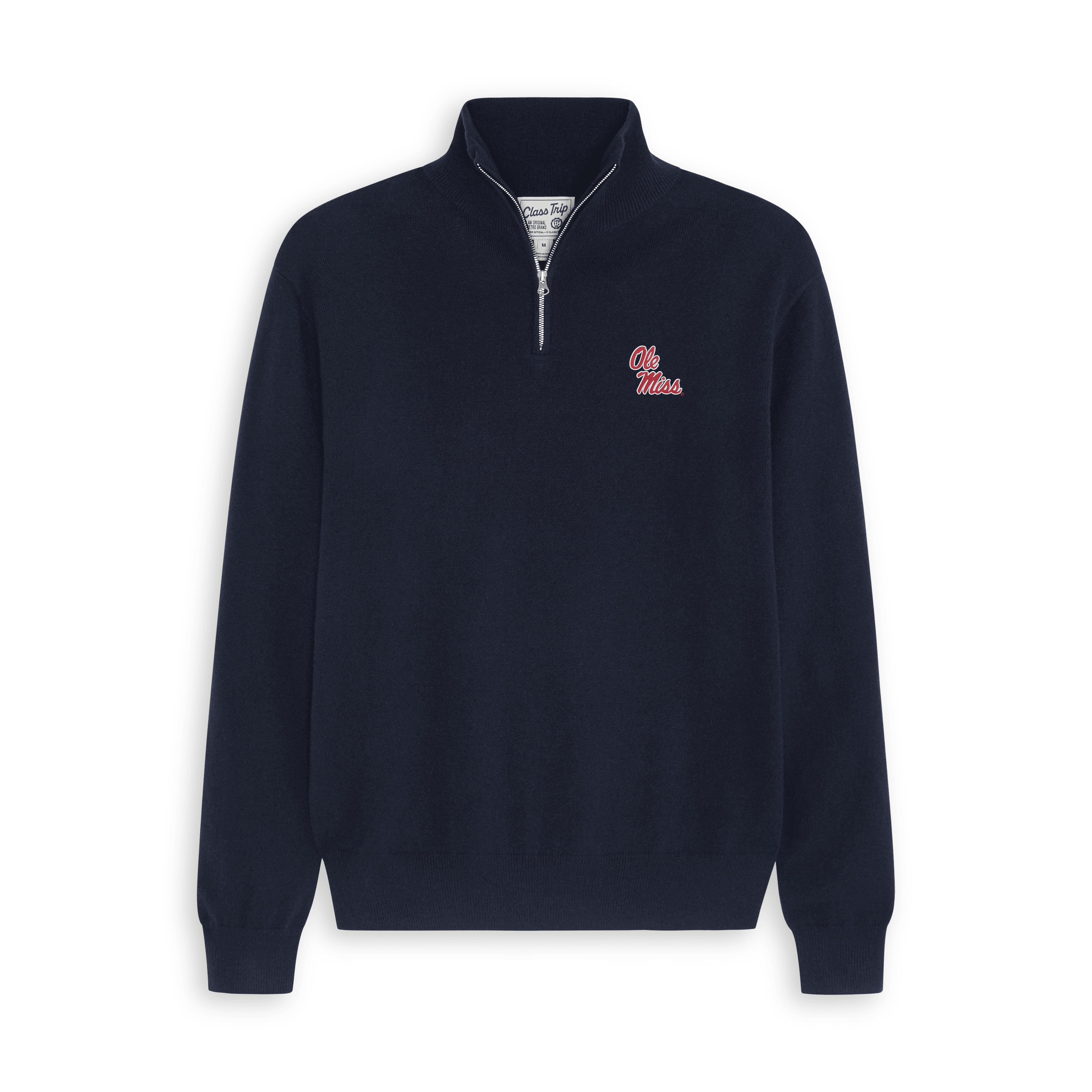 Ole Miss Men’s Cashmere ¼ Zip Sweater