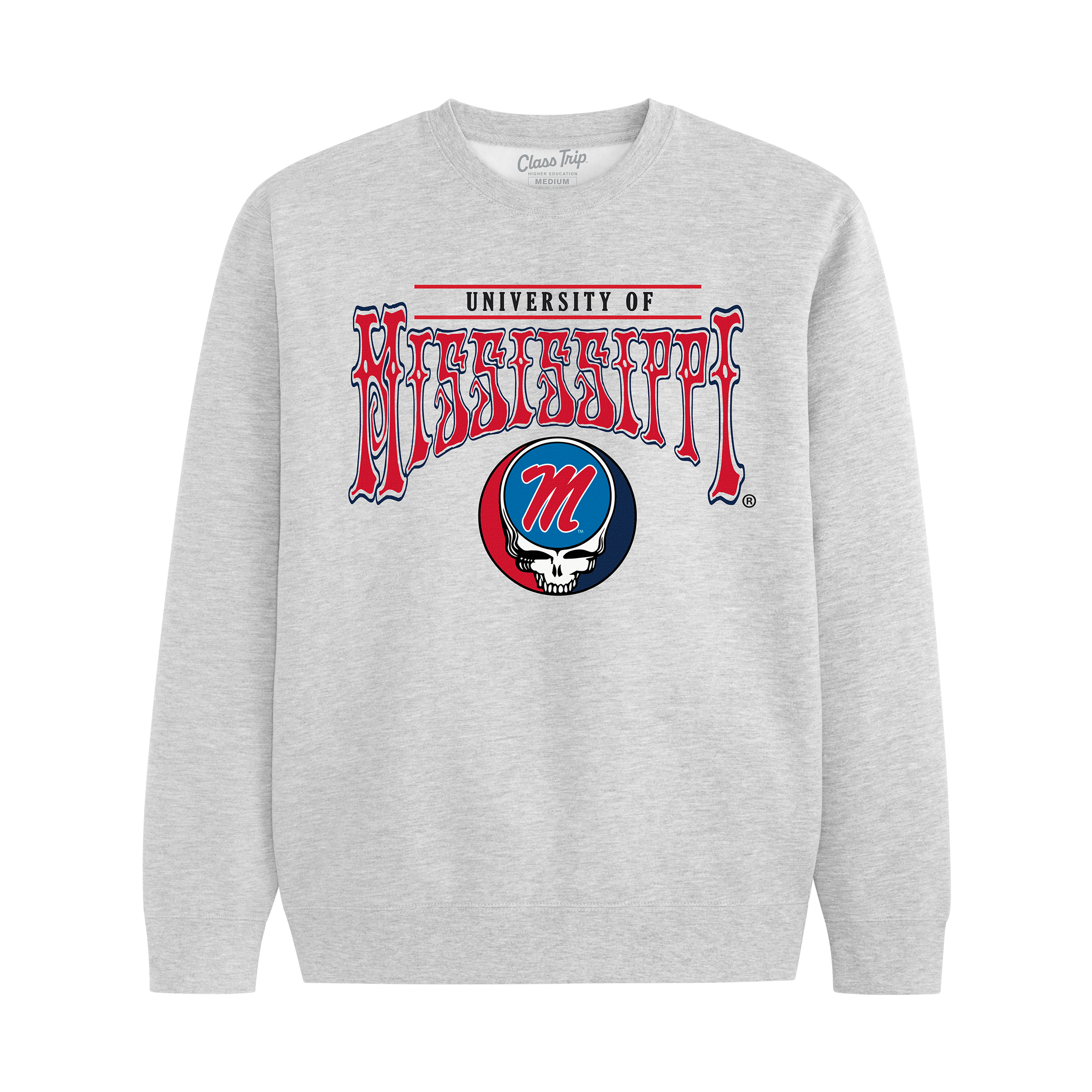 Ole Miss x Grateful Dead Wavy Arch Crewneck