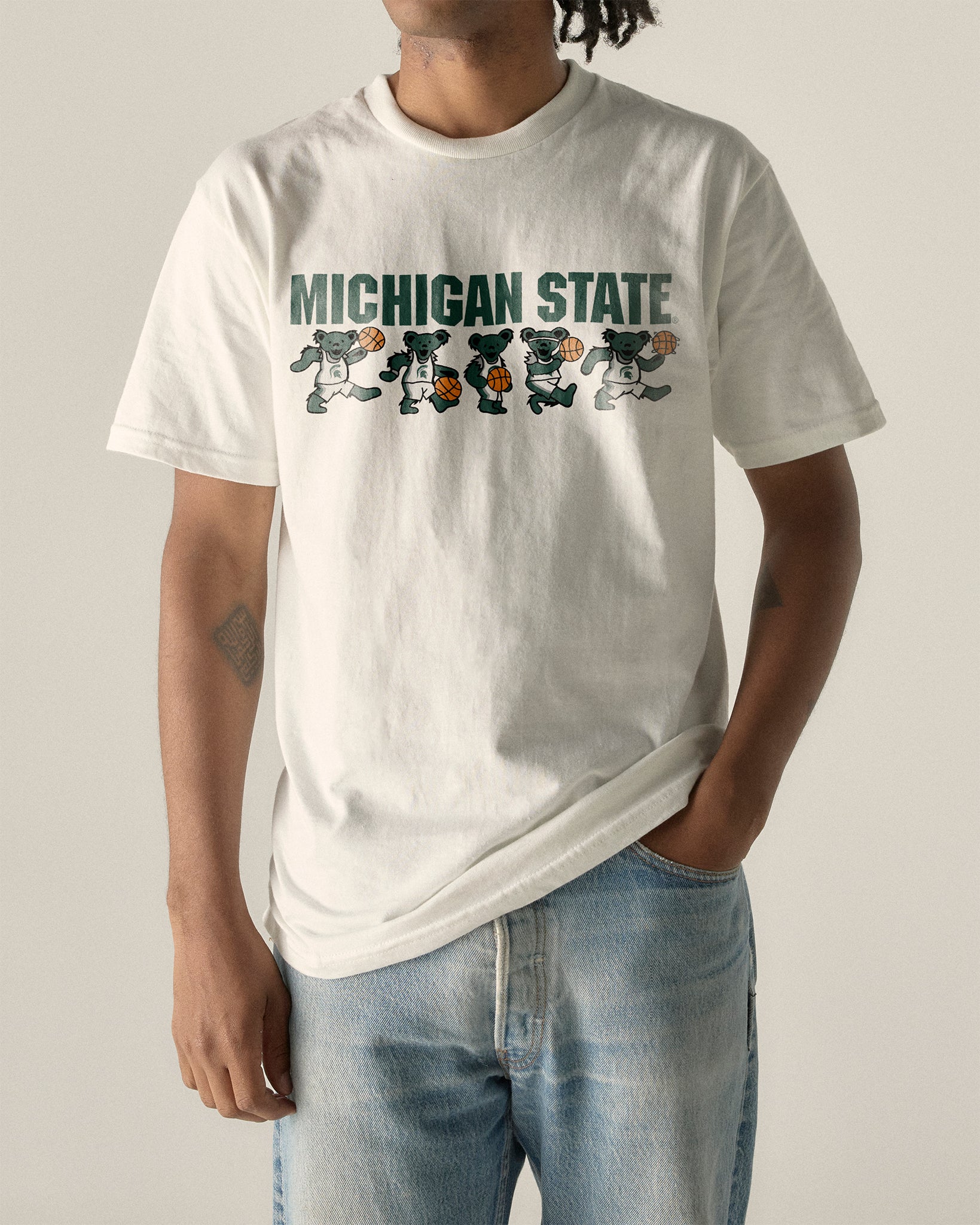 Michigan State x Grateful Dead Basketball Bears Tee