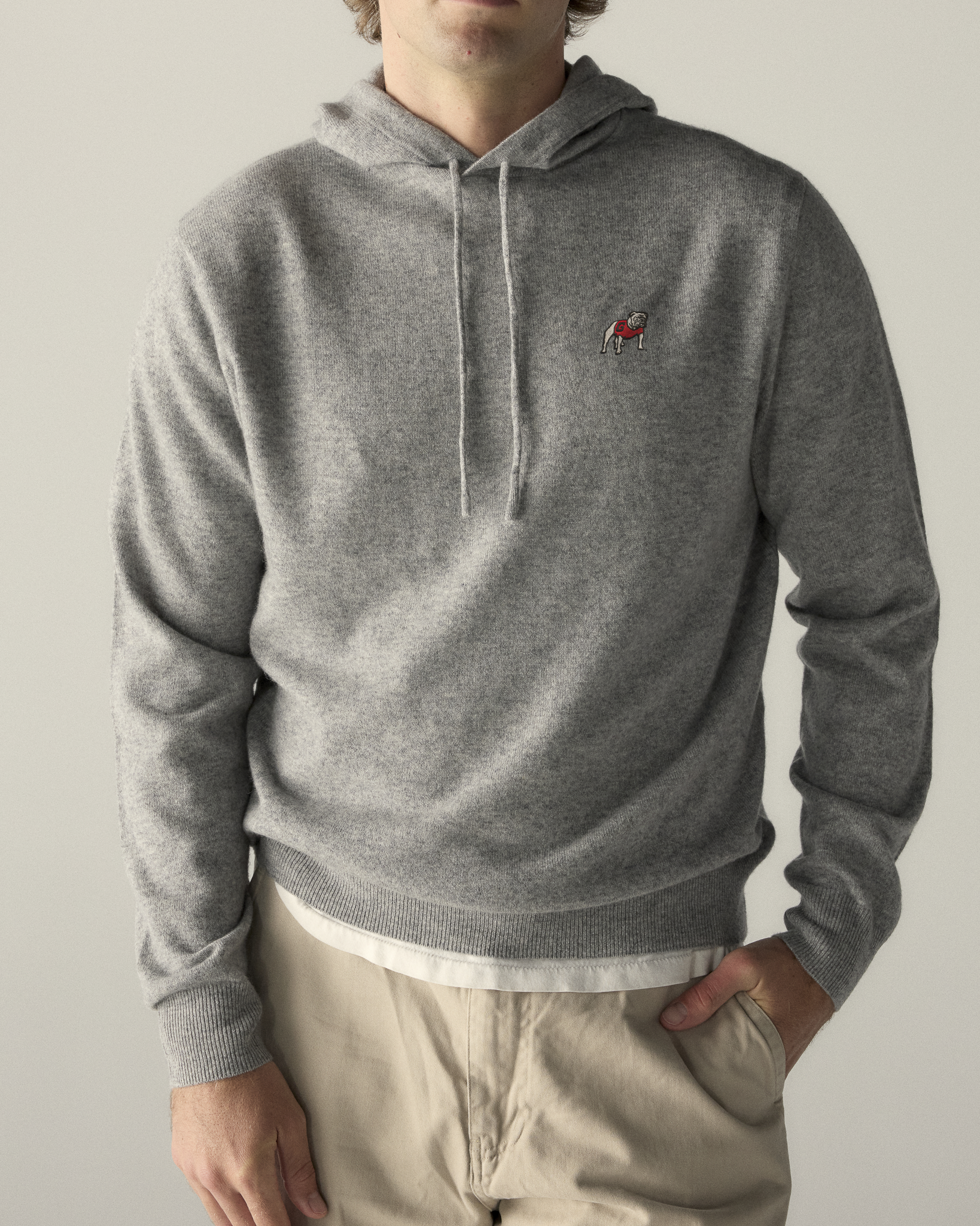 Georgia Men's Cashmere Pullover Hoodie