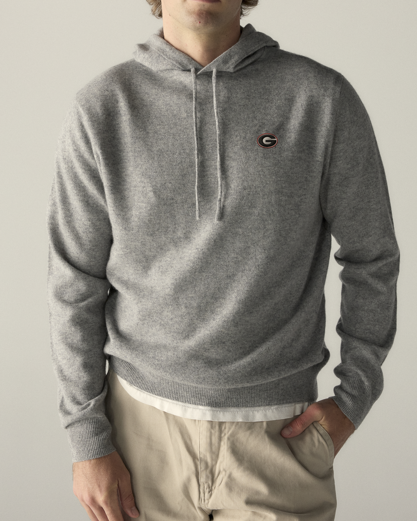 Georgia Men's Cashmere Pullover Hoodie