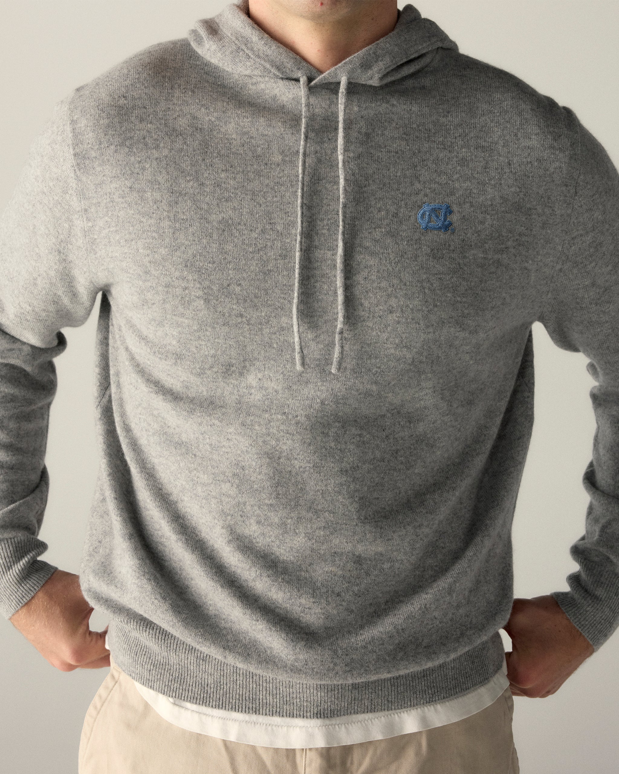 North Carolina Men's Cashmere Pullover Hoodie