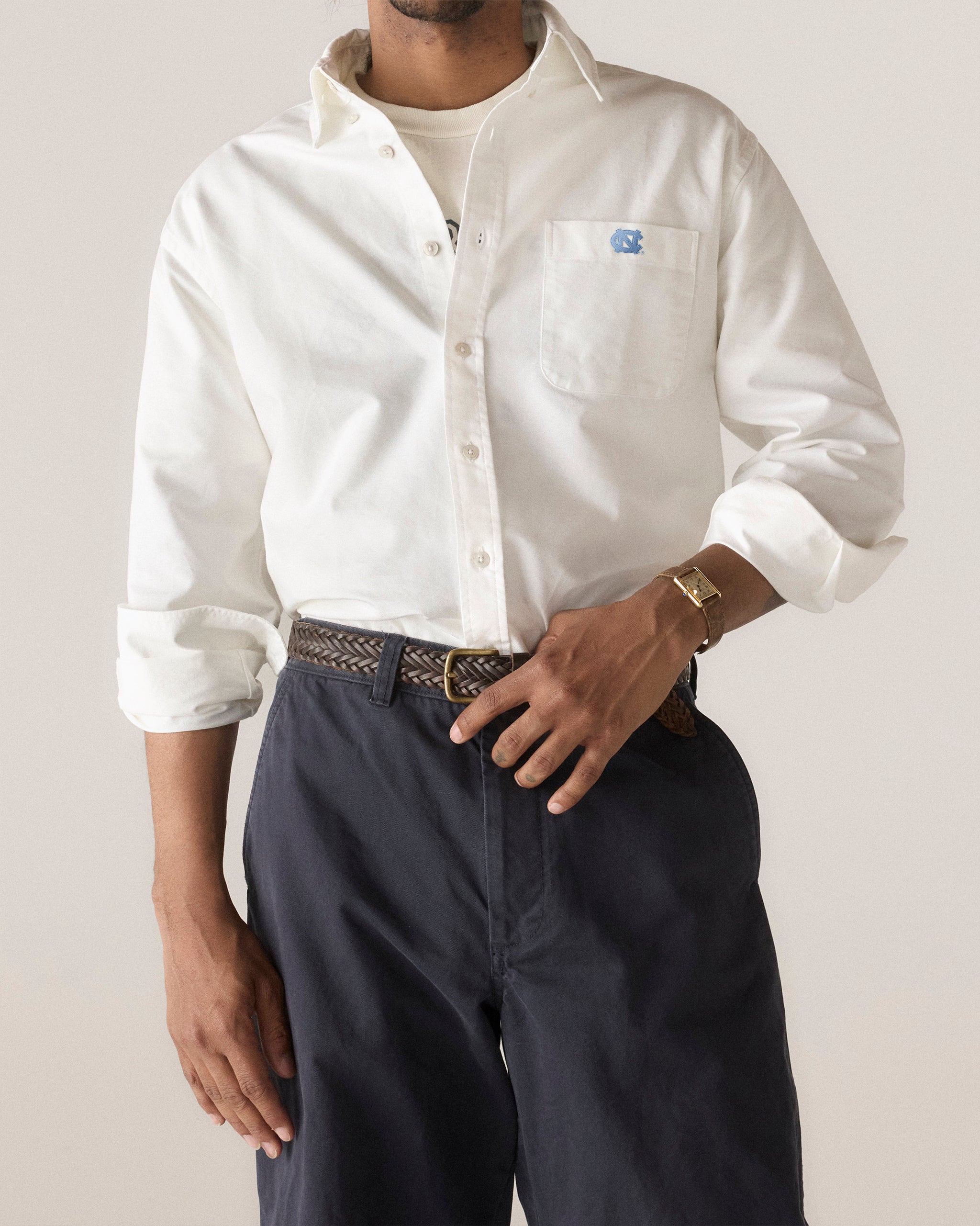 North Carolina Men's Cotton Oxford