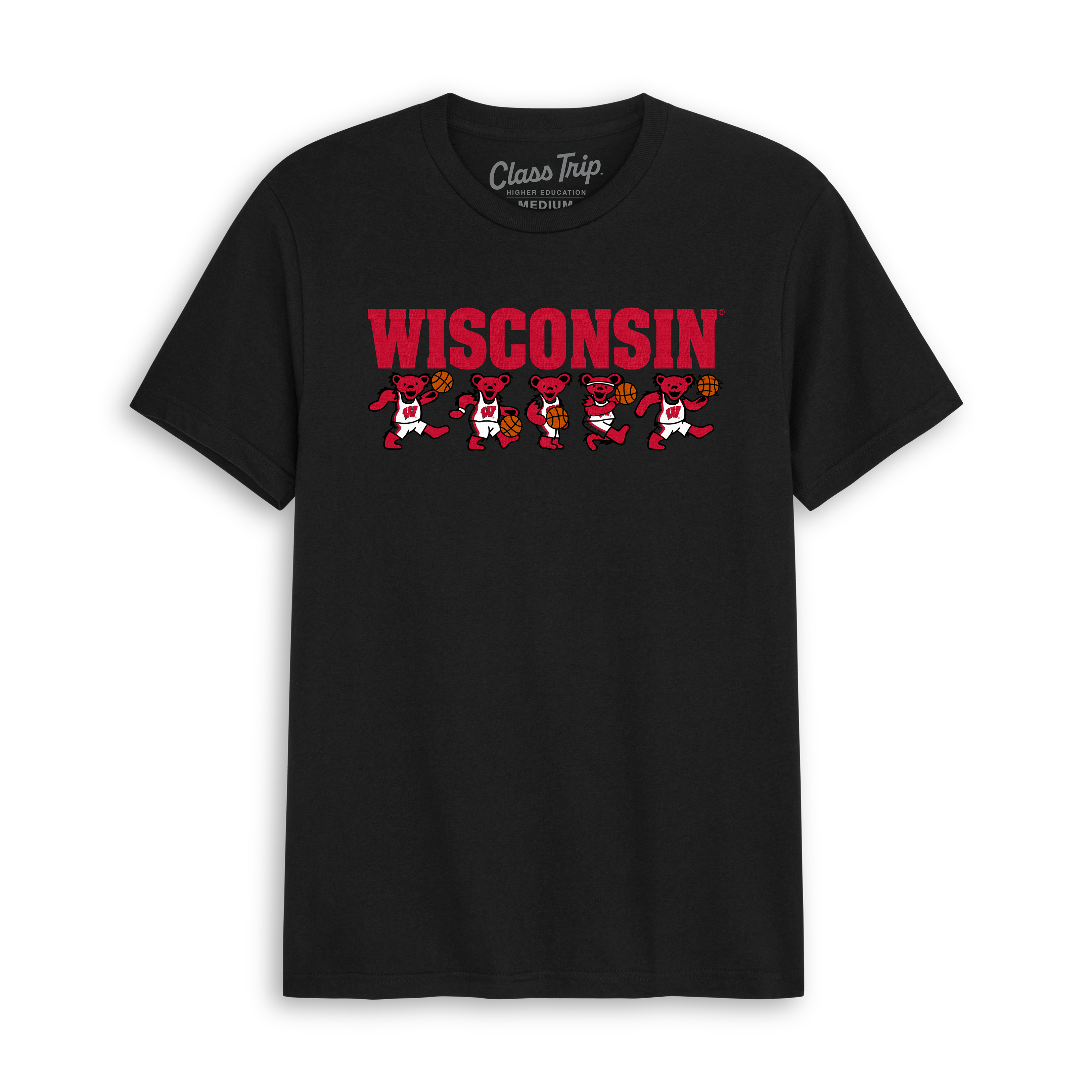Wisconsin x Grateful Dead Basketball Bears Tee