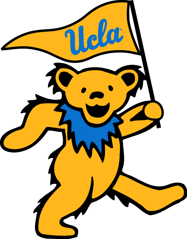 Blue UCLA script logo on white background, collegiate apparel branding. Class Trip | Officially Licensed Collegiate Apparel