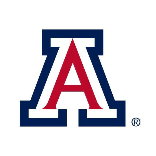 University of Arizona block A logo in red, white, and blue on white background. Class Trip | Officially Licensed Collegiate Apparel