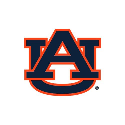 Auburn University logo in navy blue and orange on white background. Class Trip | Officially Licensed Collegiate Apparel