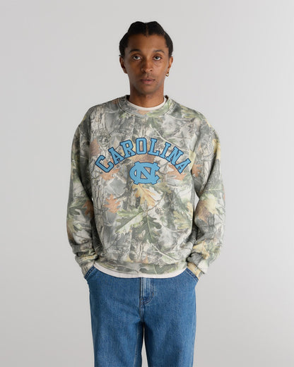 North Carolina Heavyweight Campus Camo Crewneck