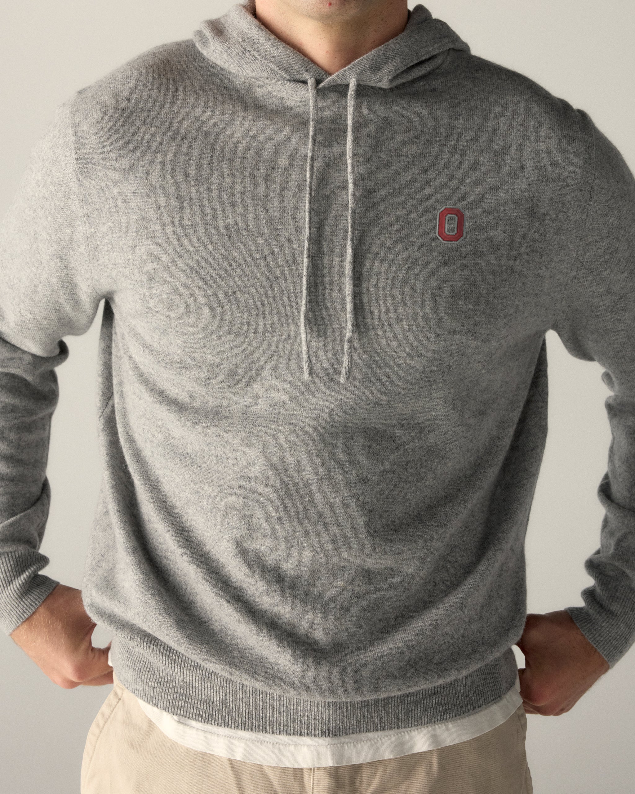 Ohio State Mens Cashmere Pullover Hoodie