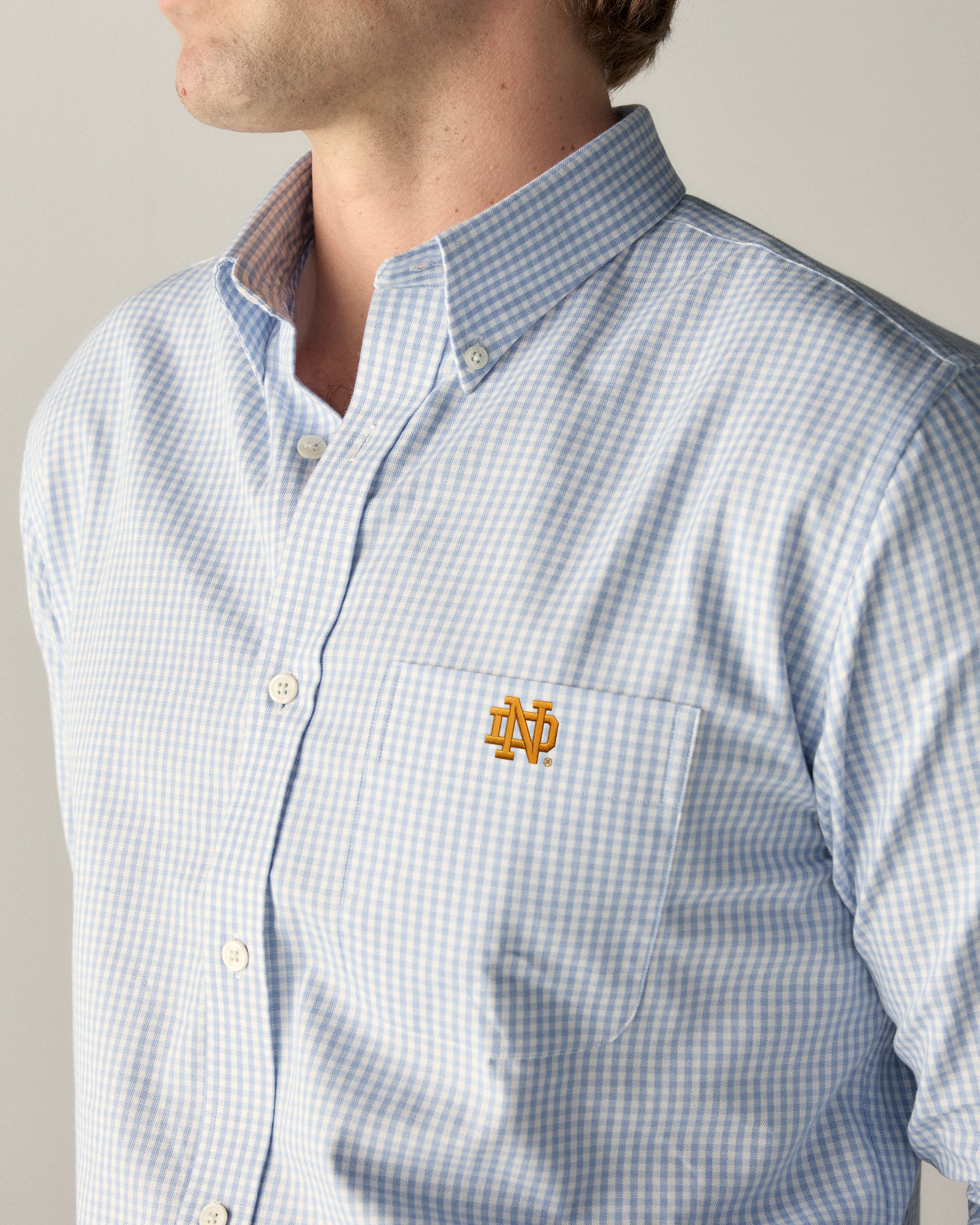 Notre Dame Men's Cotton Oxford