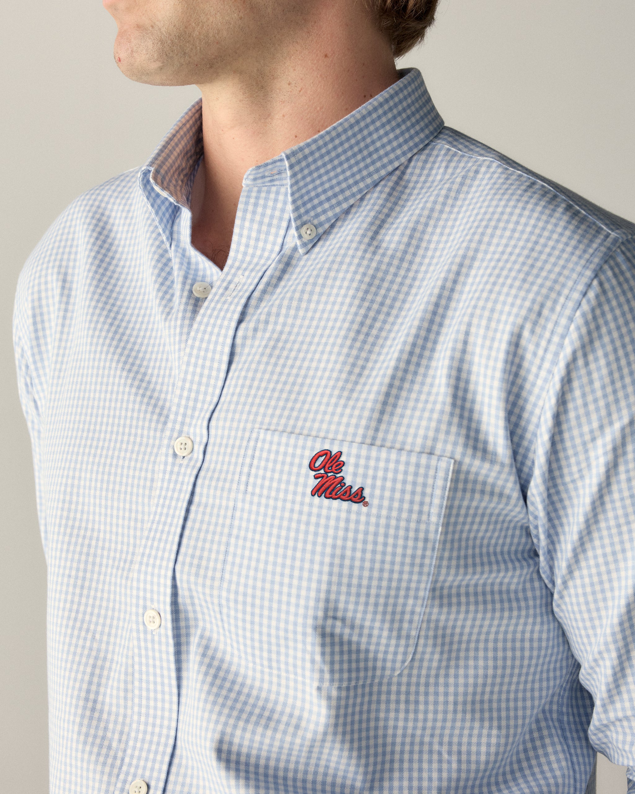 Ole Miss Men's Cotton Oxford