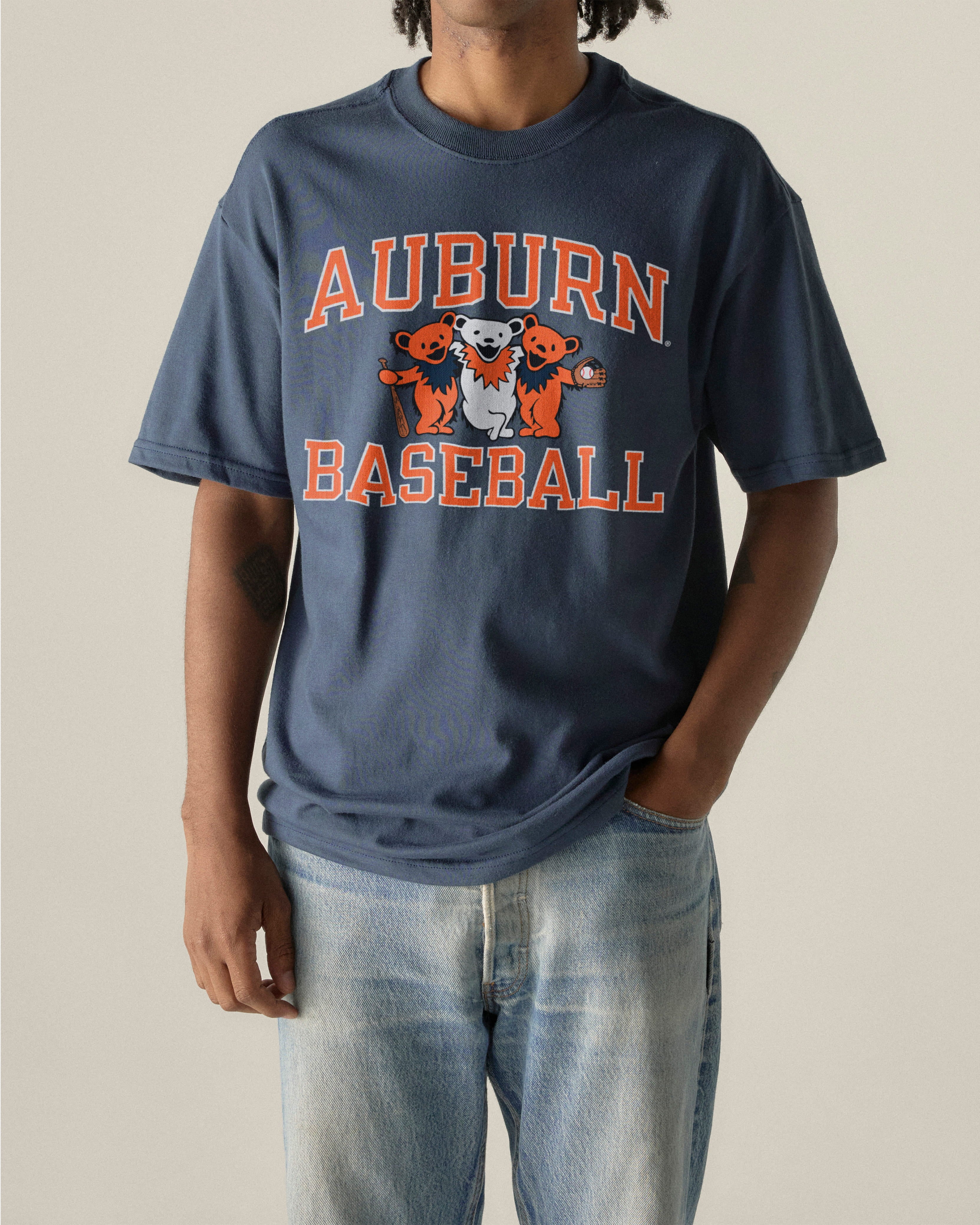 Auburn x Grateful Dead Baseball Bear Friends Tee