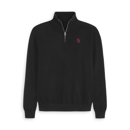 Oklahoma Men’s Cashmere ¼ Zip Sweater