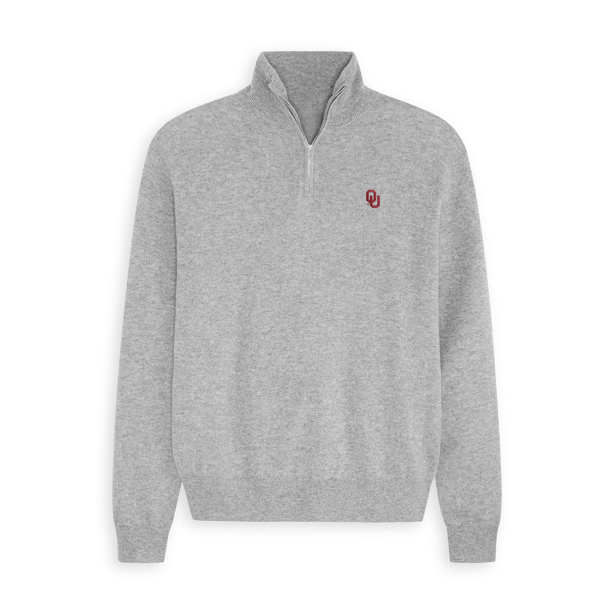 Oklahoma Men’s Cashmere ¼ Zip Sweater