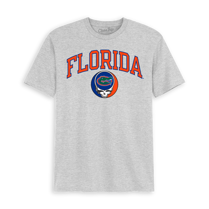 Grey Florida x Grateful Dead Steal Your Face Arch Tee by Class Trip | Higher Education