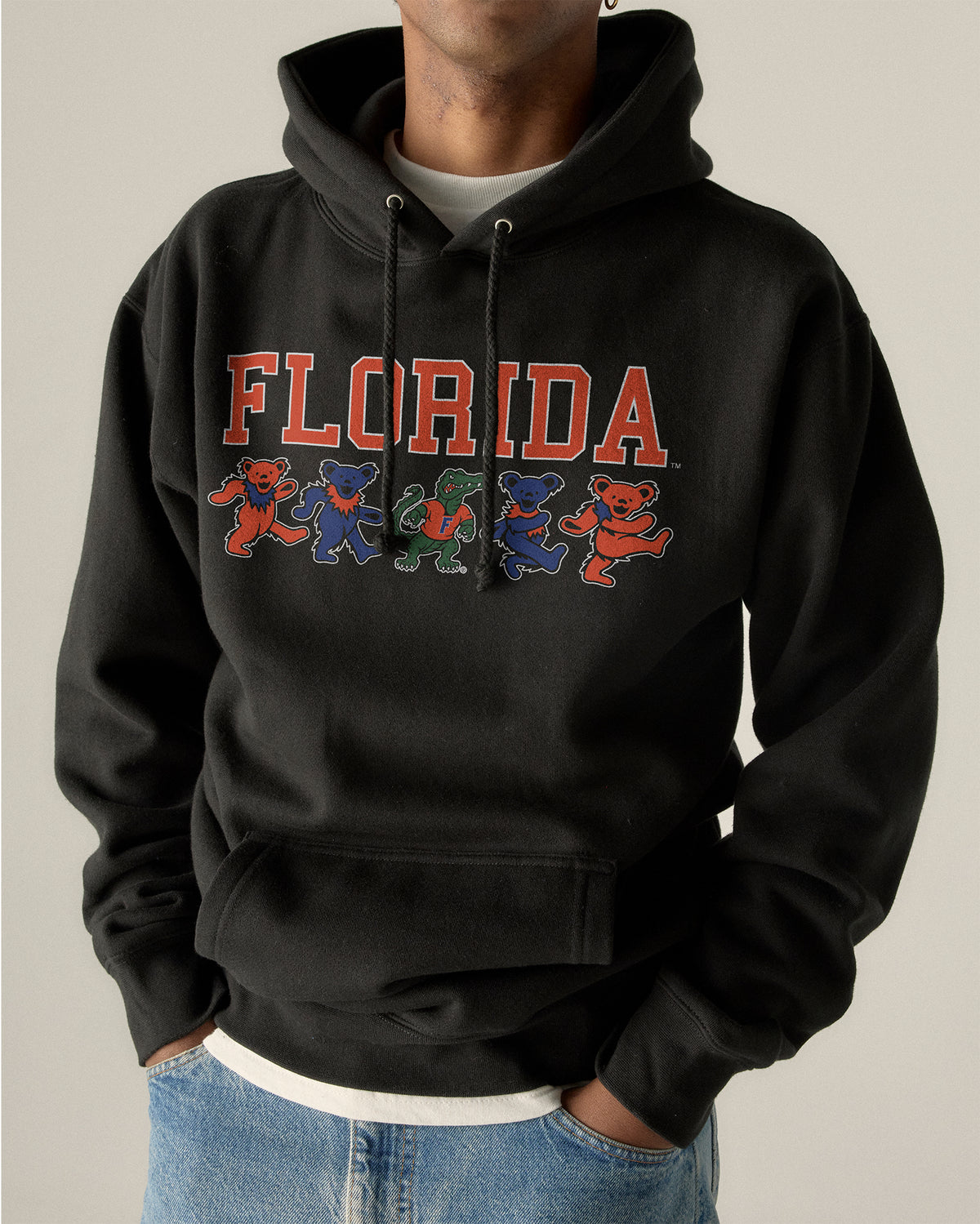 Black Florida x Grateful Dead Mascot Bears Hoodie by Class Trip | Higher Education