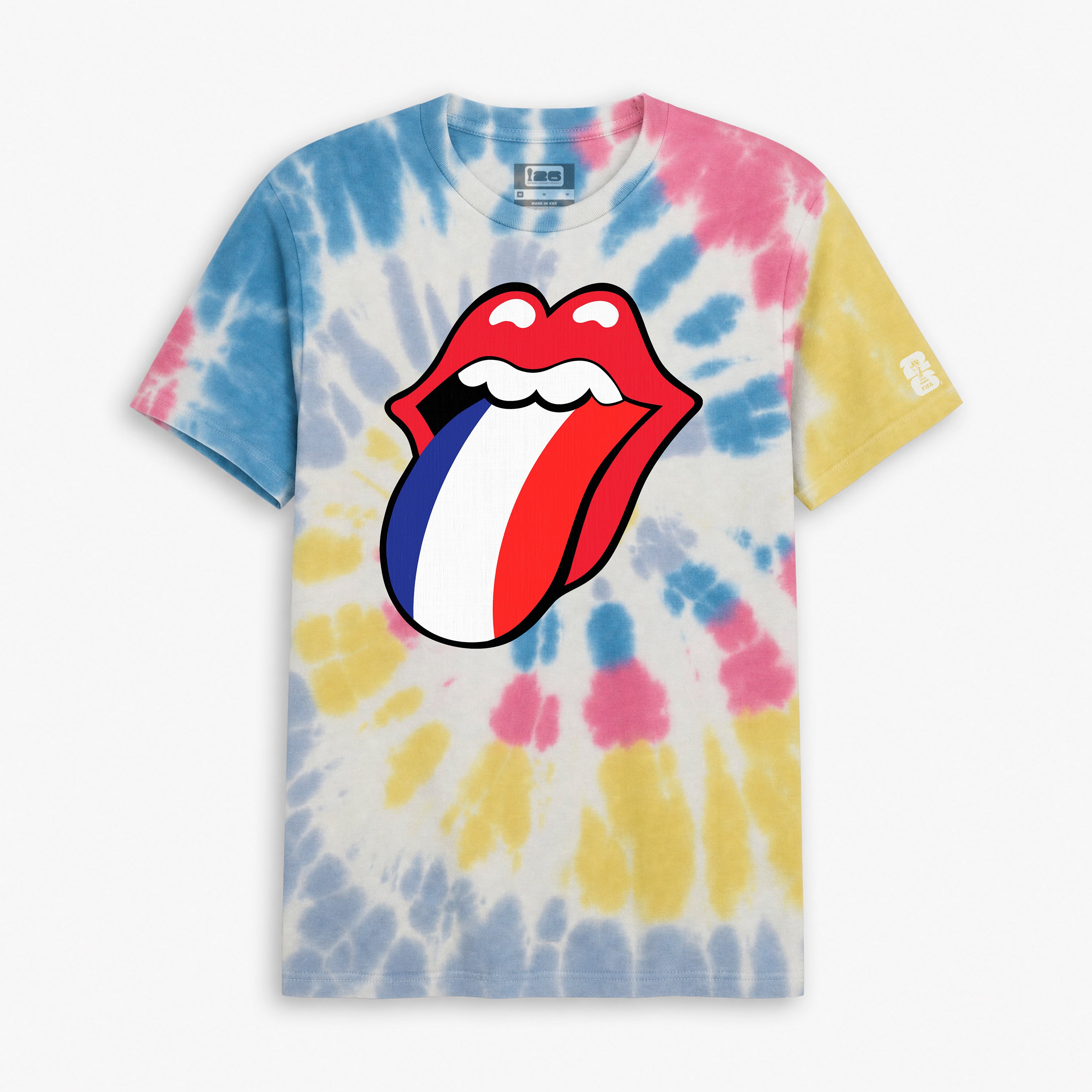 Rolling Stones x FIFA World Cup '26™ France Headliner Lick Tie-Dye Tee