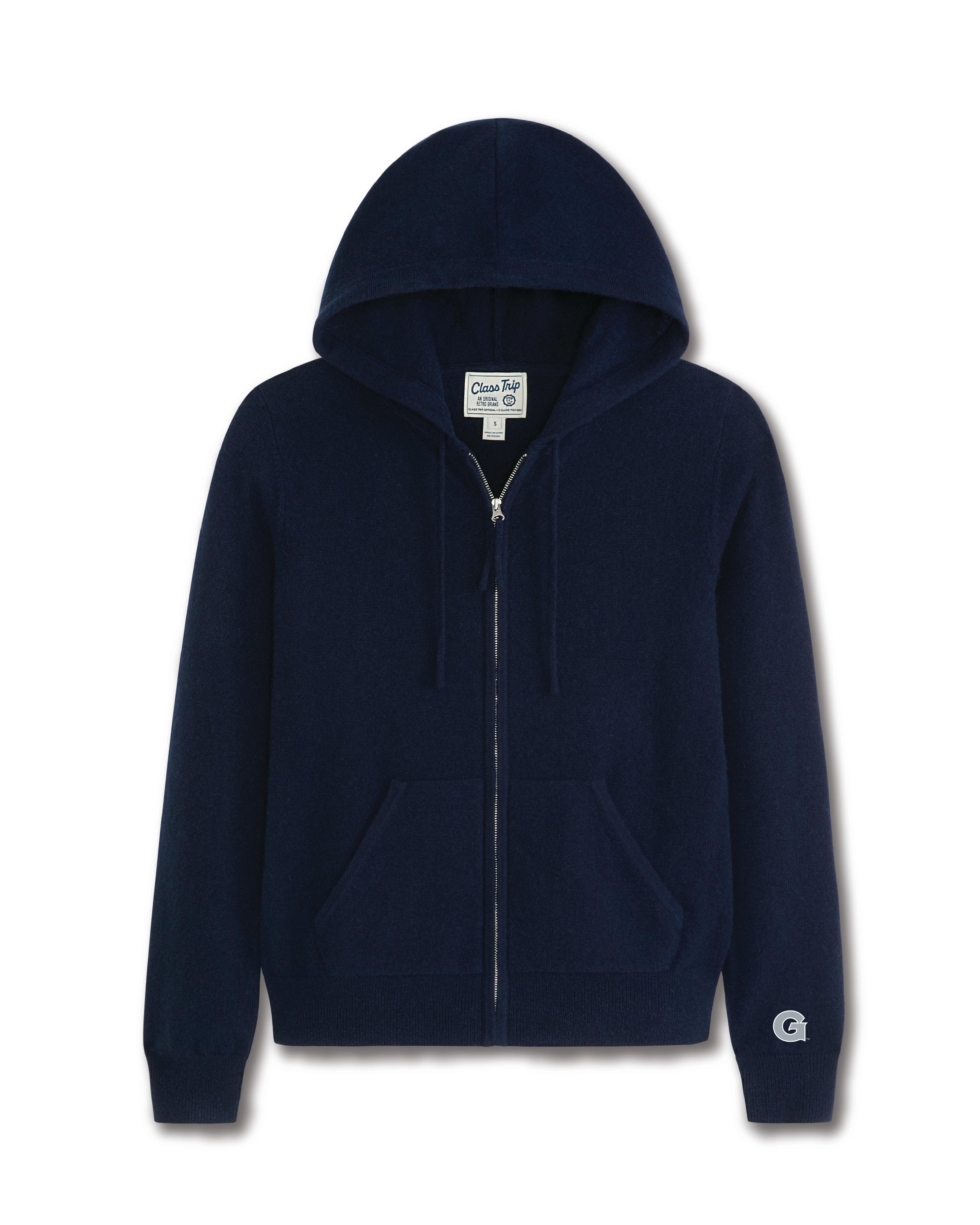 Georgetown Women’s Cashmere Full Zip Hoodie Sweater