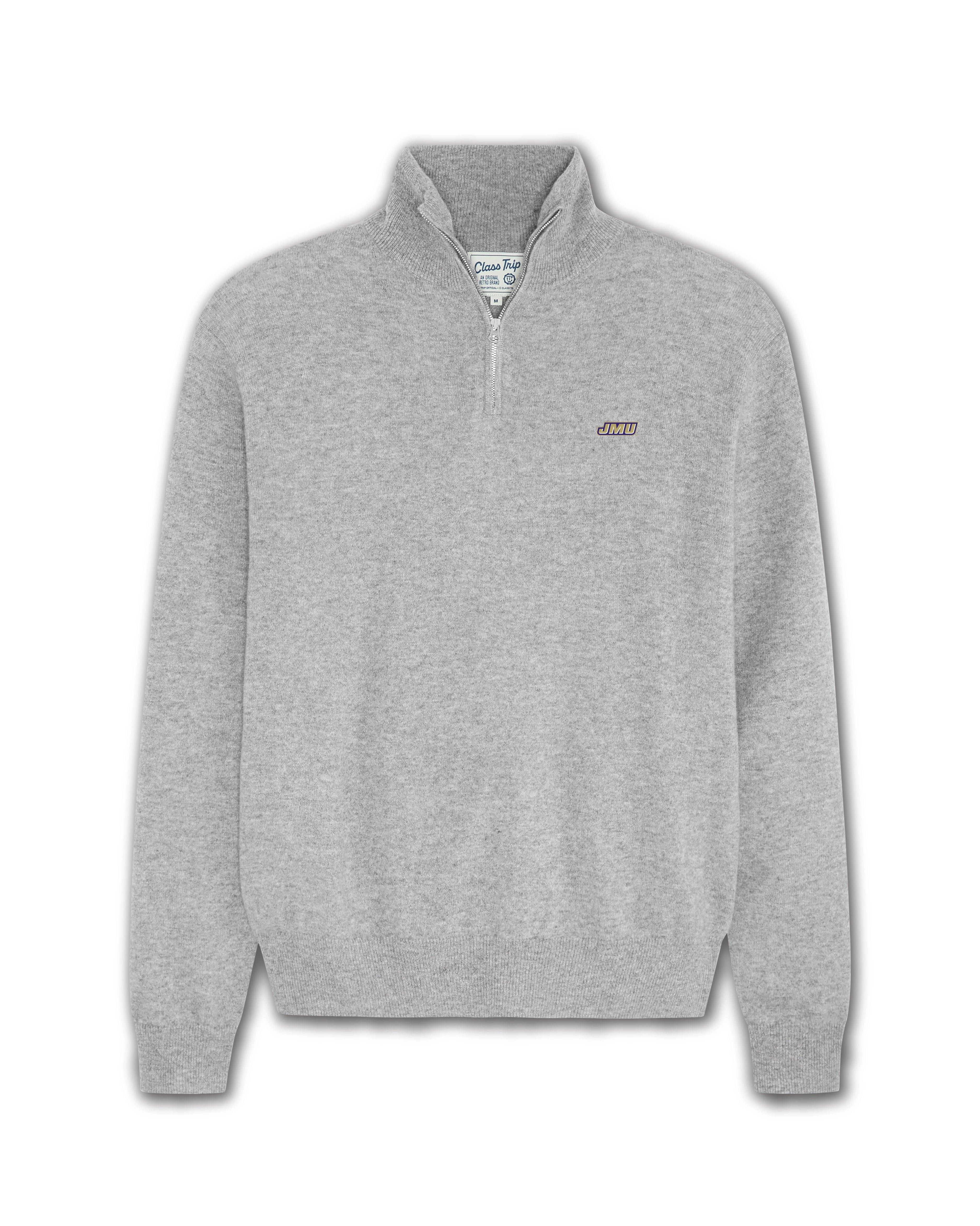 James Madison University Men’s Cashmere ¼ Zip Sweater