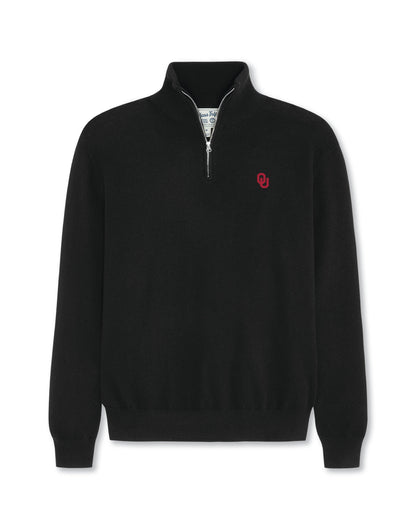 Oklahoma Men’s Cashmere ¼ Zip Sweater