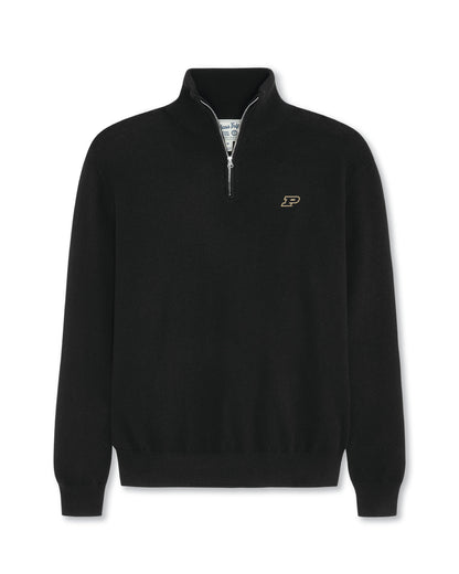 Purdue Men’s Cashmere ¼ Zip Sweater
